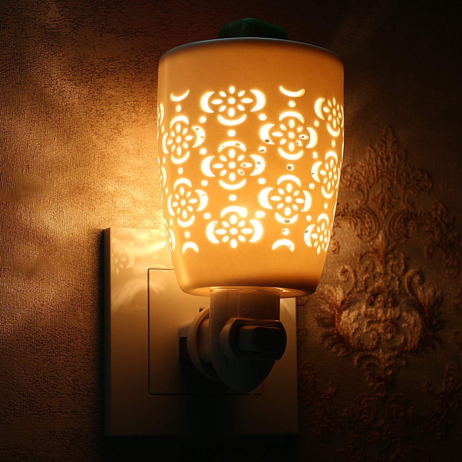 STAR MOON Ceramic Pluggable Wax Melt Warmer, Diffuser for Fragrance Oil, Candle Melter Plug in Wall for Home, Office and Spa, Id