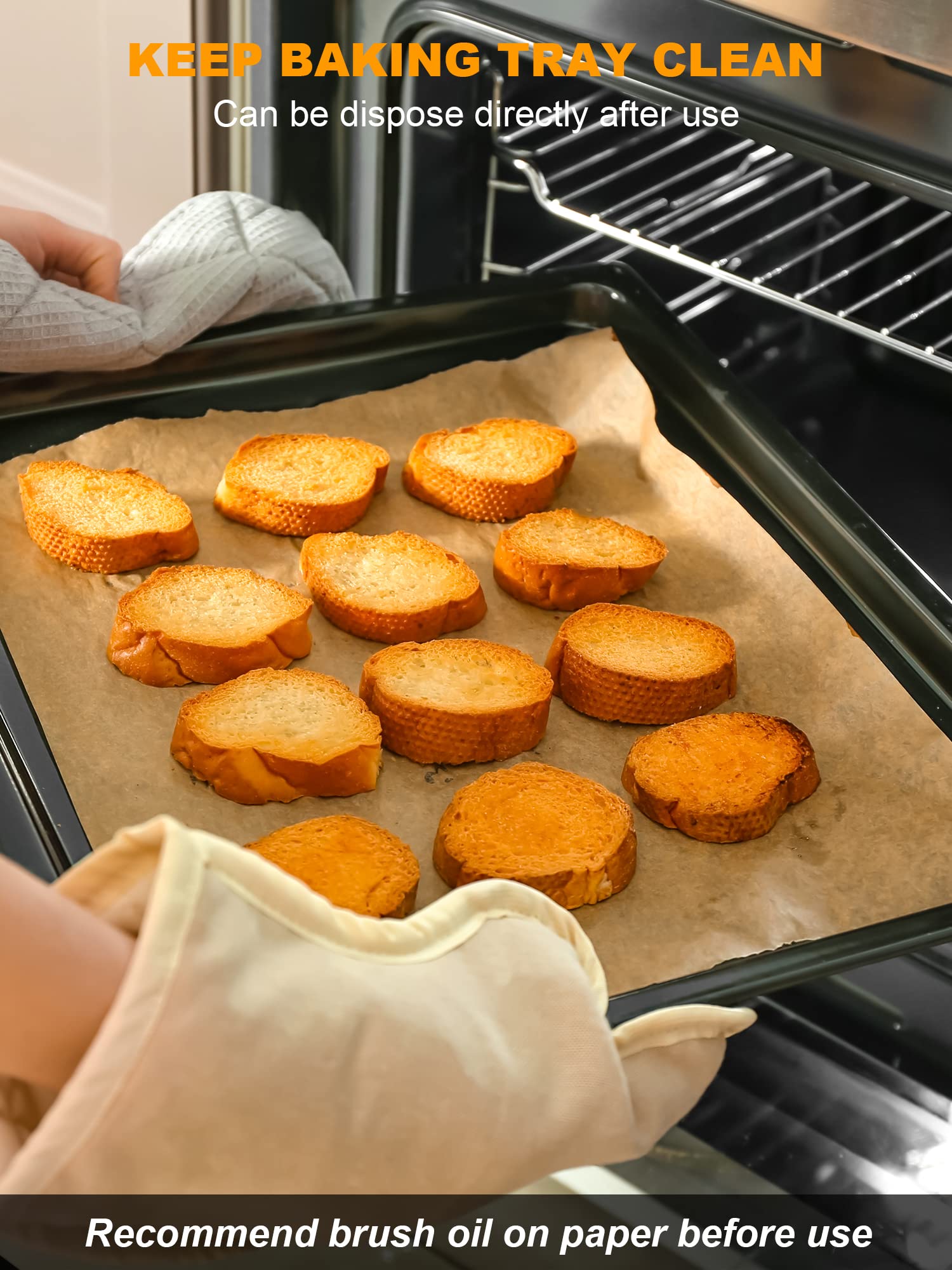 Smartake 300 Pcs Parchment Paper Baking Sheets, 9X13 Inches Non-Stick Precut Baking Parchment, For Baking Grilling Air Fryer Ste