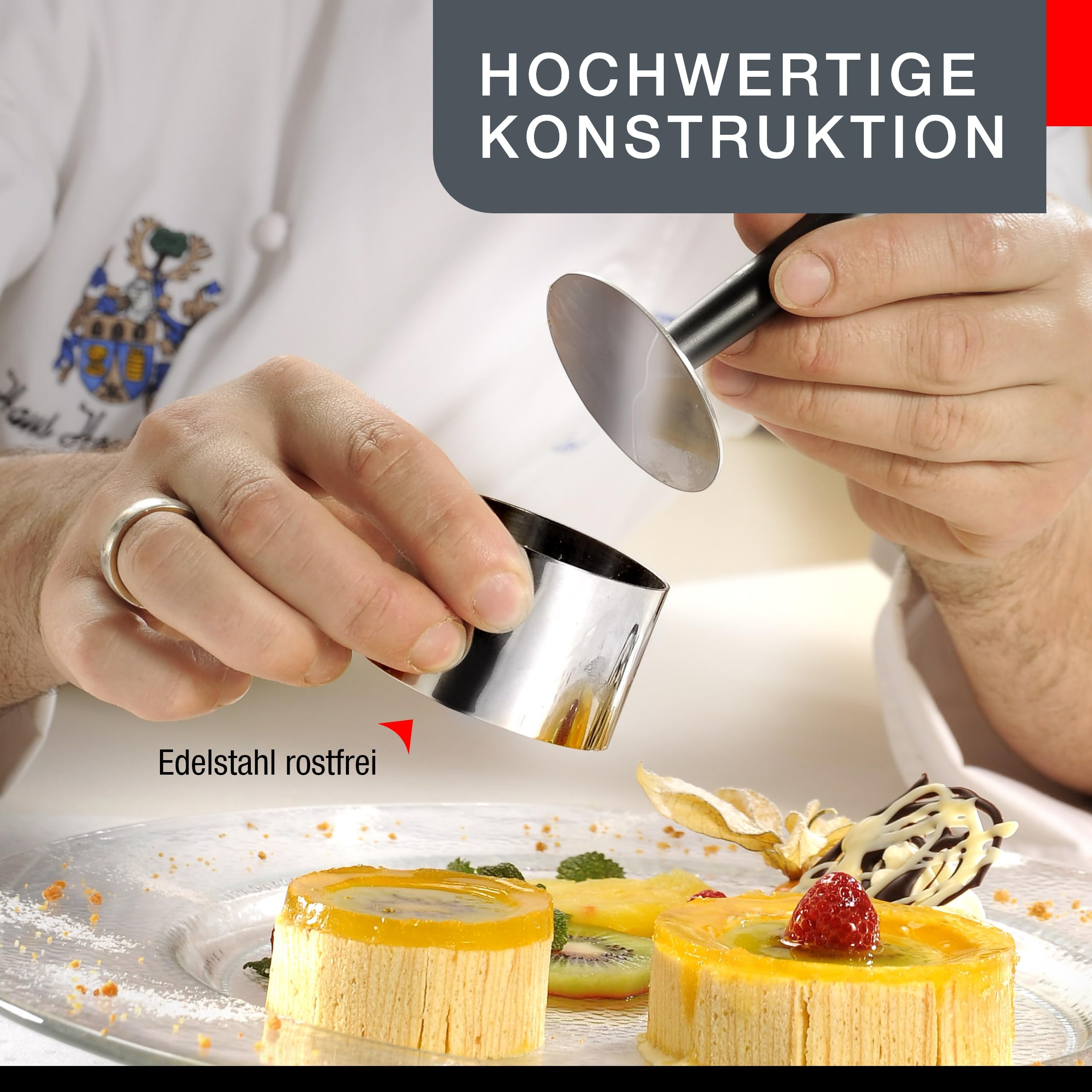 Gefu Professional Dish Prepping/Plating/Forming Ring Set/10 Pieces/Formidable