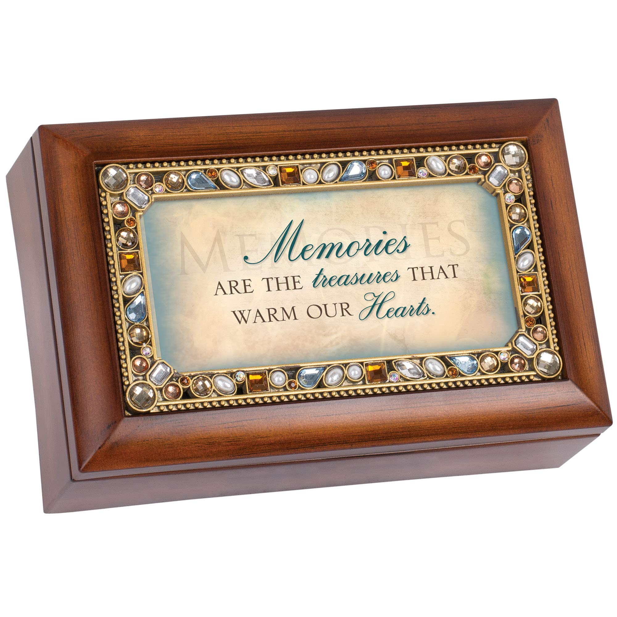 Cottage Garden Memories The Treasures Warm Woodgrain Jewelry Music Box Plays Fur Elise