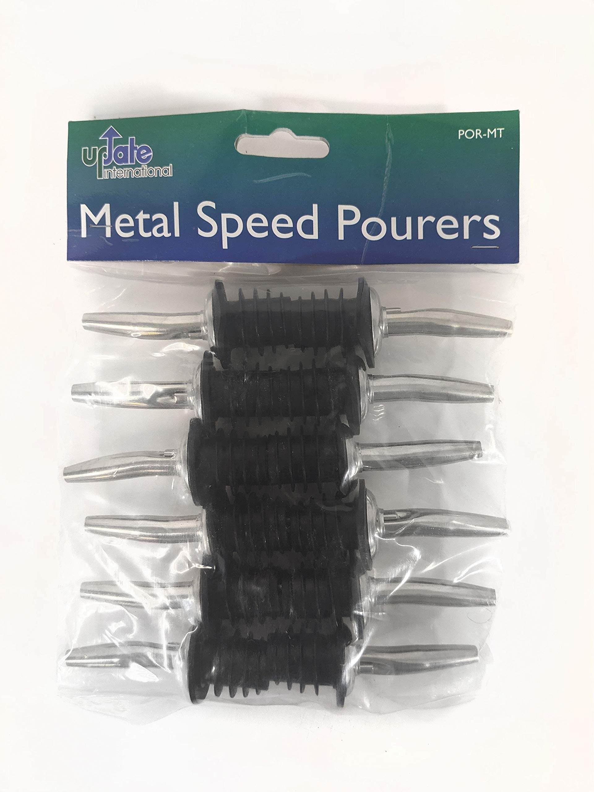 Update International 4 1/2'' Stainless Steel Free-Flow Speed Pourer [Set Of 12]