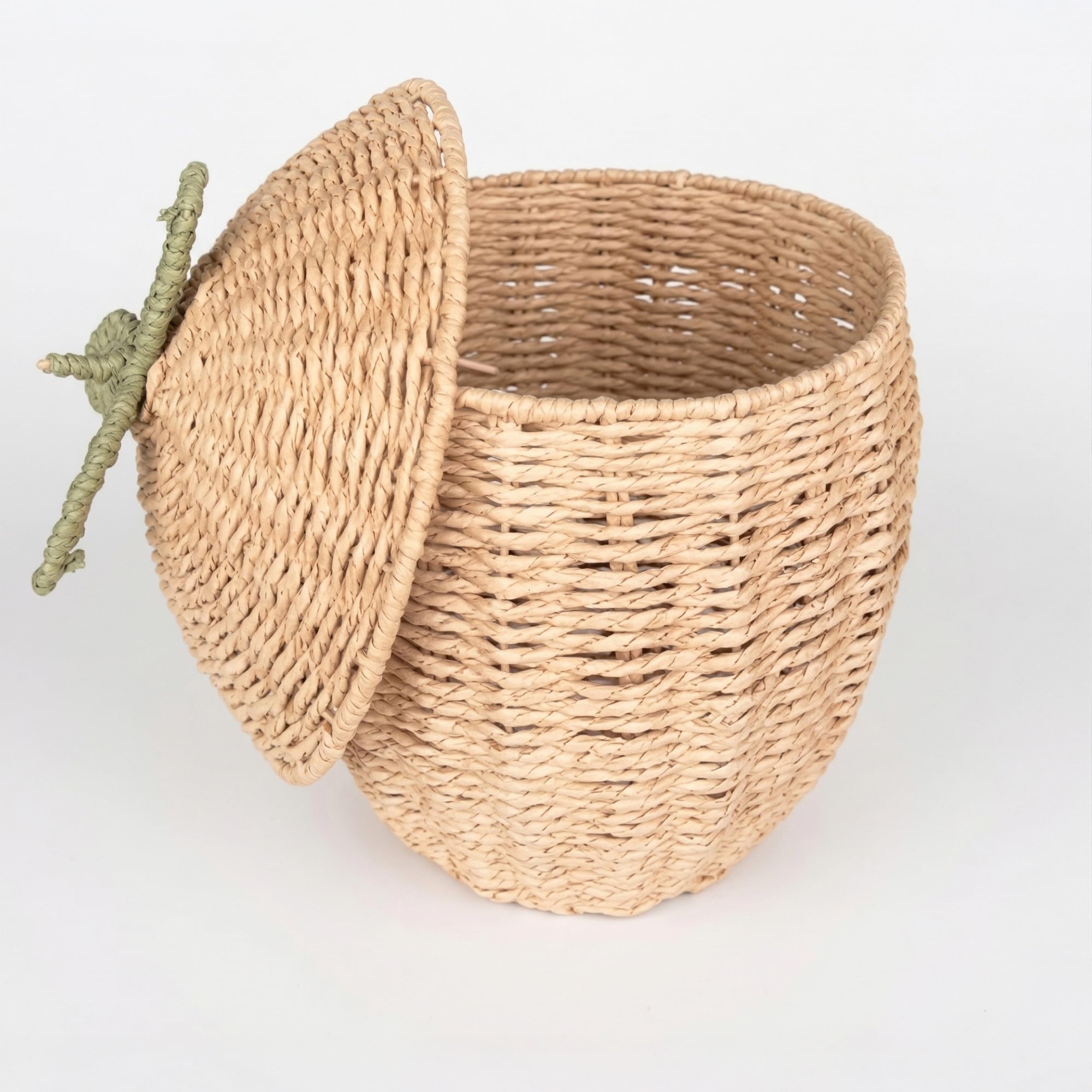 Chumbak Limonata Decor Basket | Citrus Collection | Handwoven Recycled Paper Basket | Lemon Shaped | Table Decor | Decorative Bu