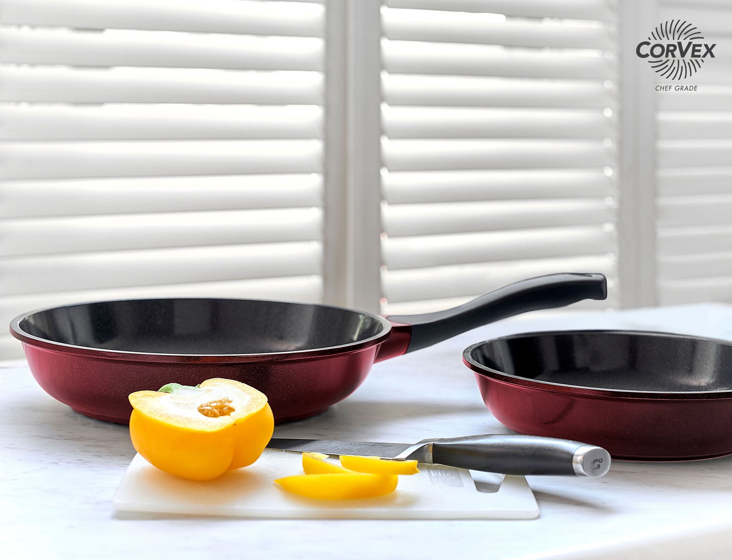 Corvex Fry Pan, Large, Red