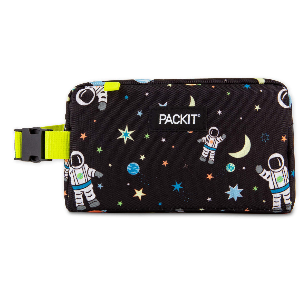 Packit Freezable Snack Box, Spaceman, Built With Ecofreeze Technology, Collapsible, Reusable, Zip Closure With Buckle Handle, Gr
