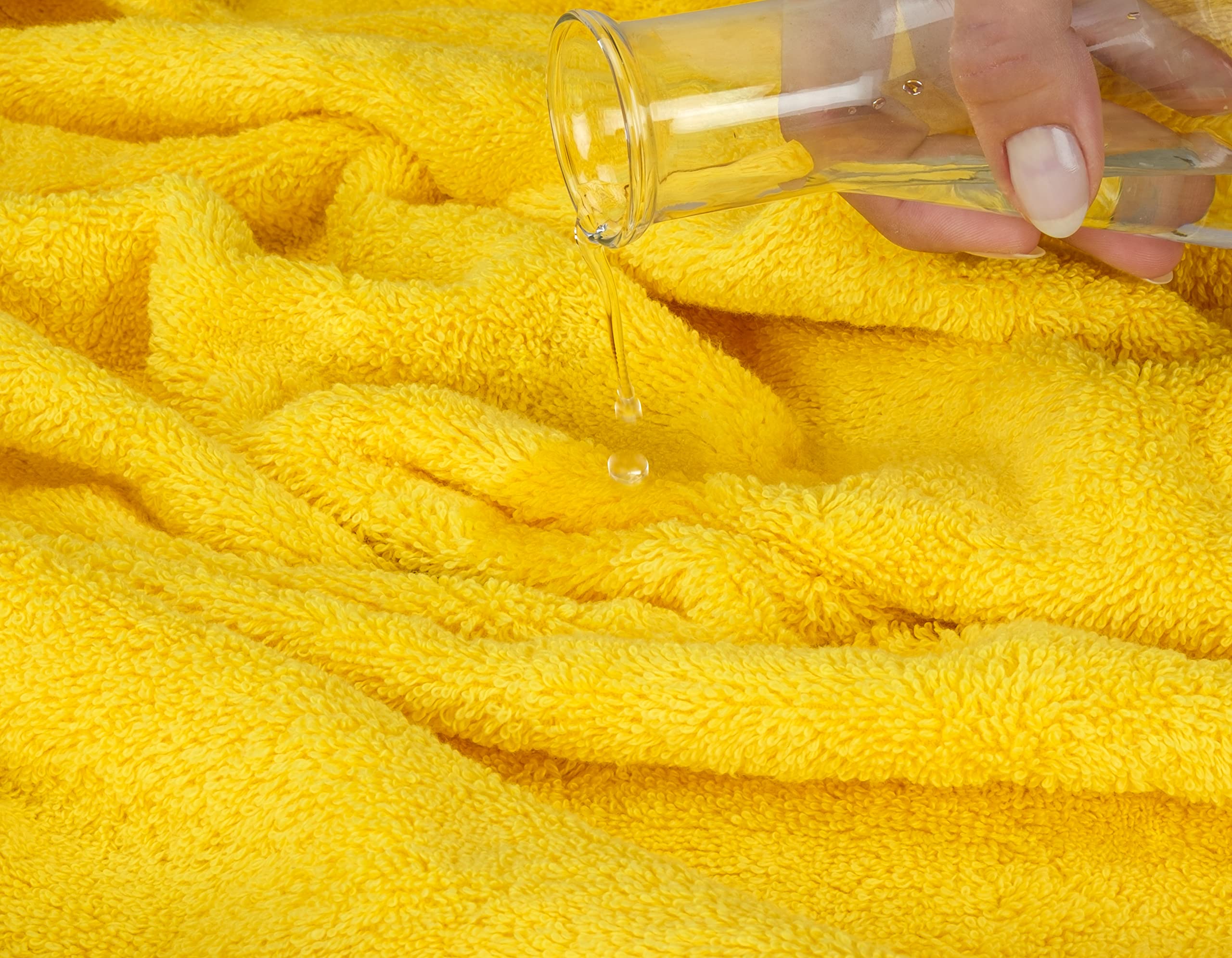 American Soft Linen Luxury 3 Piece Towel Sets  1 Bath Towel 1 Hand Towel 1 Washcloth  100% Turkish Cotton Towels for Bathroom  Yellow Towel Set