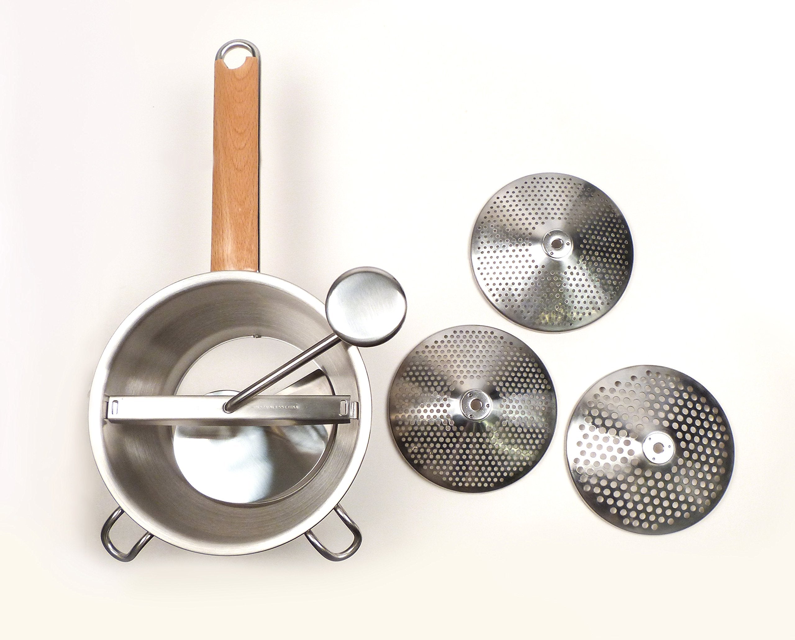 RSVP International Food Mill, 7.75" Stainless Steel, Model 8082, Durable Kitchen Tool