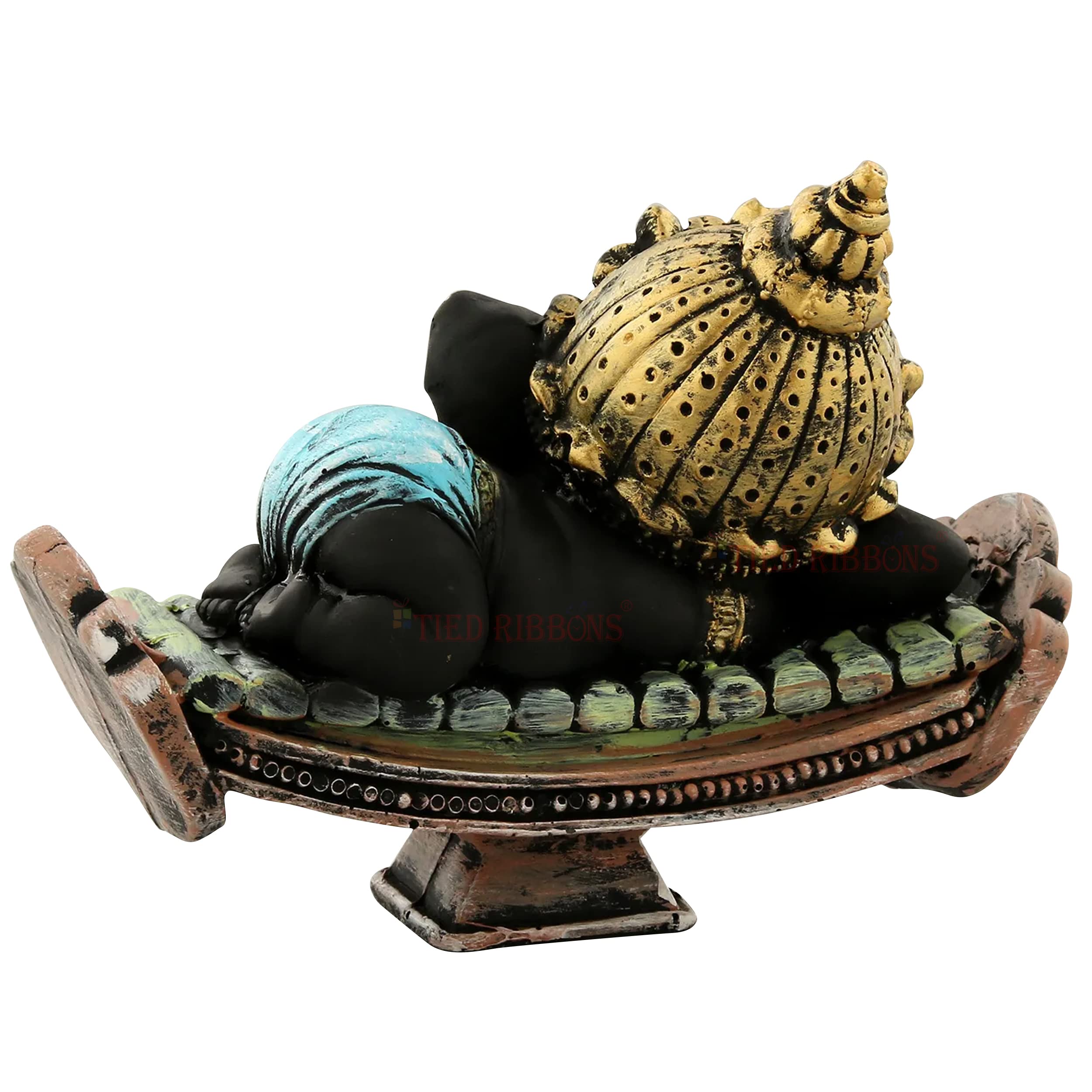 TIED RIBBONS Resin Ganesh Statue Murti For Festival Office Home Dcor Living Room Decoration Items For Home Living Room Pooja Roo