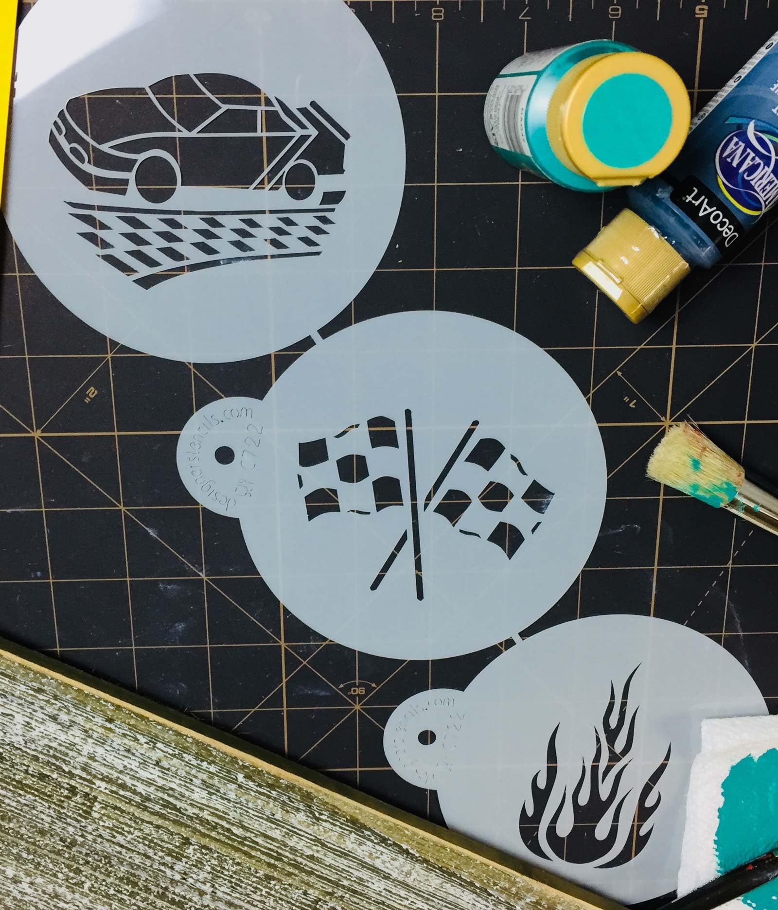 Racecar Cookie Stencil Set By Designer Stencils