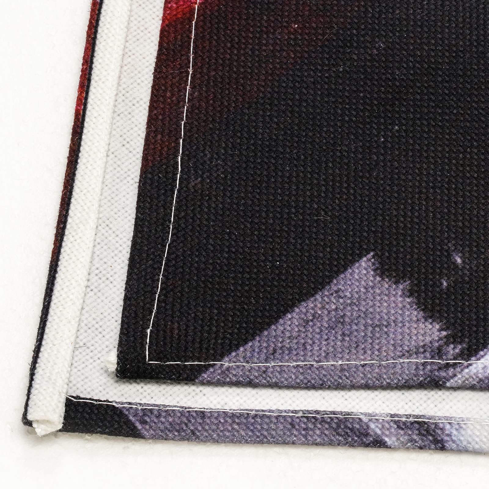 Modern Burlap Table Runner,Abstract Red And Black Art Table Runners For Table Dresser Runner Farmhouse Style For Dinner Party Ho