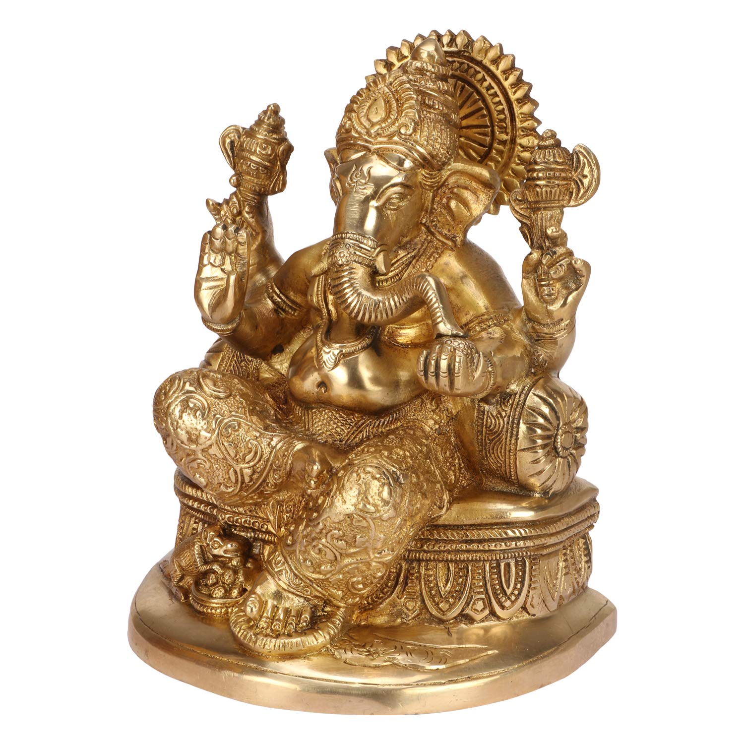 Artvarko Brass Ganesha Statue Ganesh Idol For Home Dcor Living Room Office Year Gifts God Ganpati Vastu Murti Showpiece Religiou
