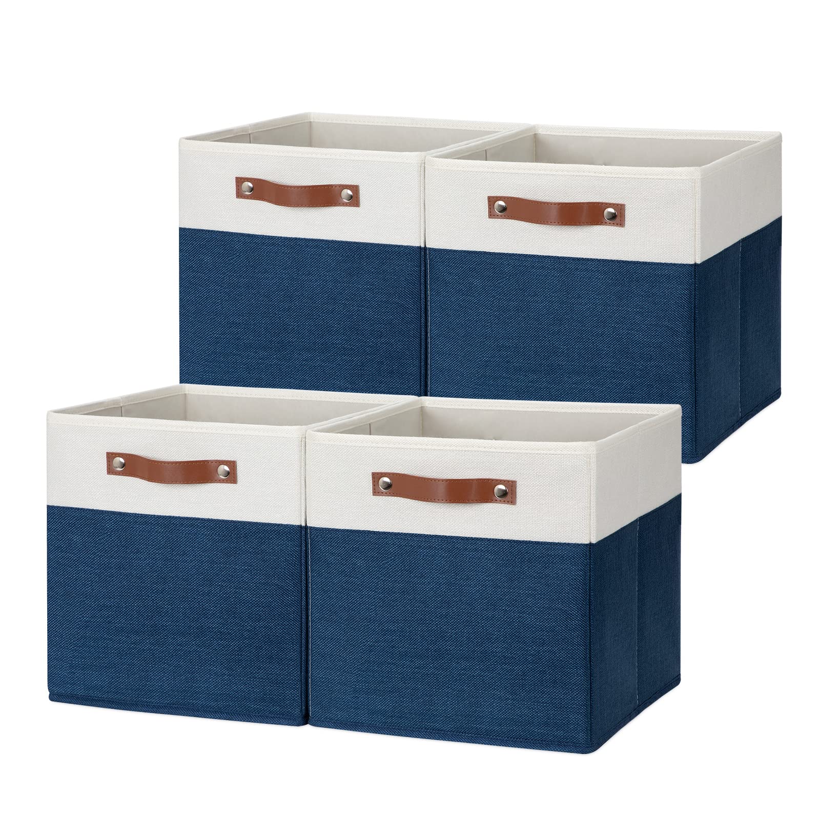 Dullemelo 12 Inch Cube Storage Bins, Gift Baskets Empty For Boy Girl Mother Father Christmas Festival,Fabric Storage Bins Cube O