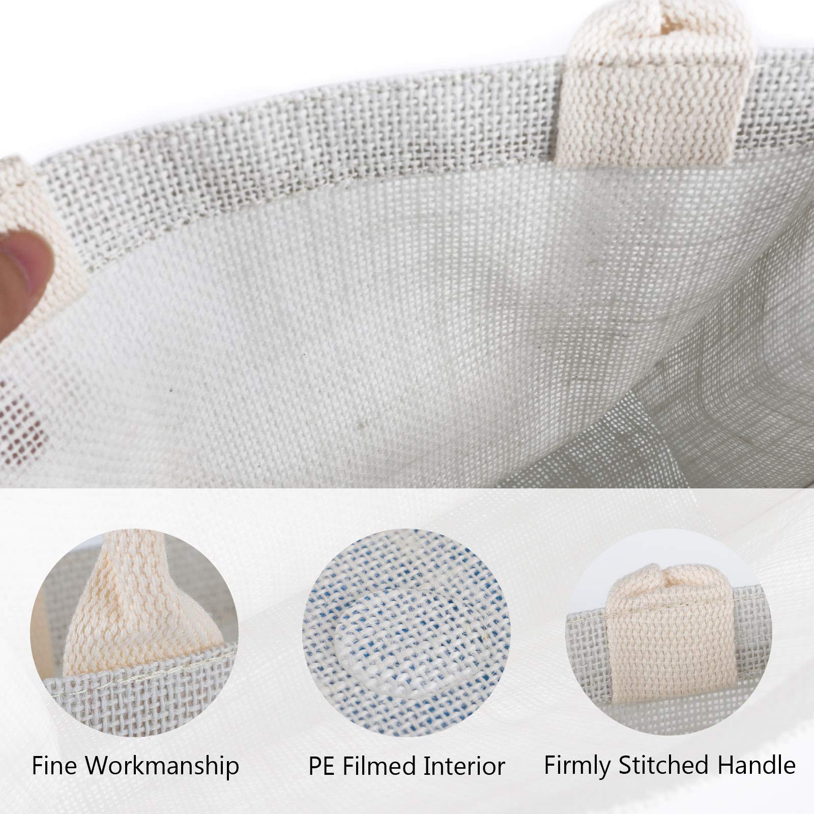 Segarty Tote Bags  6 Pack Small White Burlap Jute Reusable Canvas Gift Favors Bag with Handles Blank Totes Bulk for Bridesmaid Wedding  Women Market Grocery Shopping  Bachelorette Party  Beach Trip