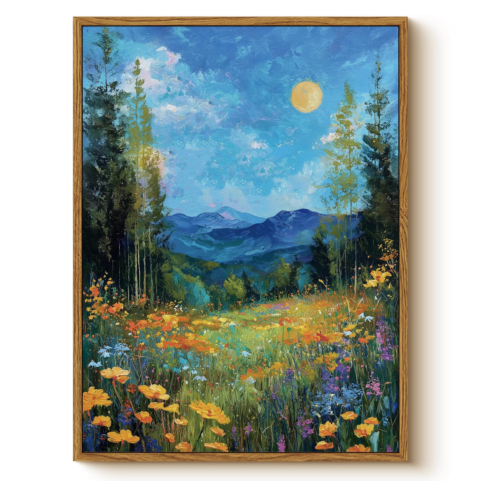 Whasayart Vintage Framed Canvas Wall Art Secret Forest 12X16