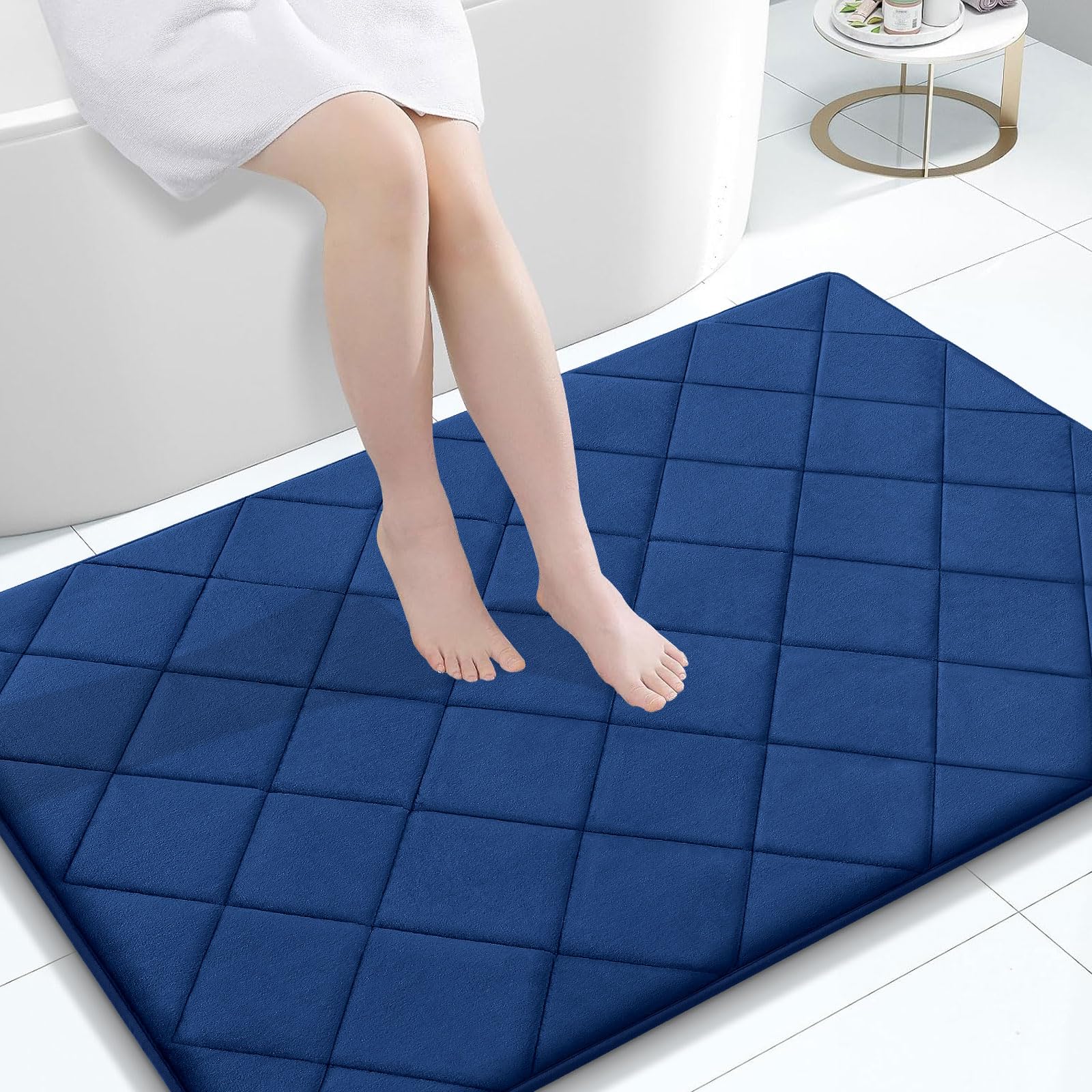 Olanly Memory Foam Bath Mat 47X32, Ultra Soft And Absorbent Bathroom Mat, Machine Washable Bathroom Rugs, Comfortable, Thick Bat