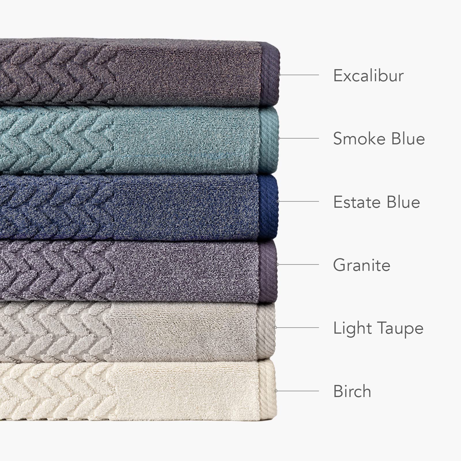 Texere 100% Organic Cotton Jacquard 650 Gsm Premium Bath Towel Sets - Extra Absorbent Quick Dry And Plush (Cable, Excalibur, 2 B