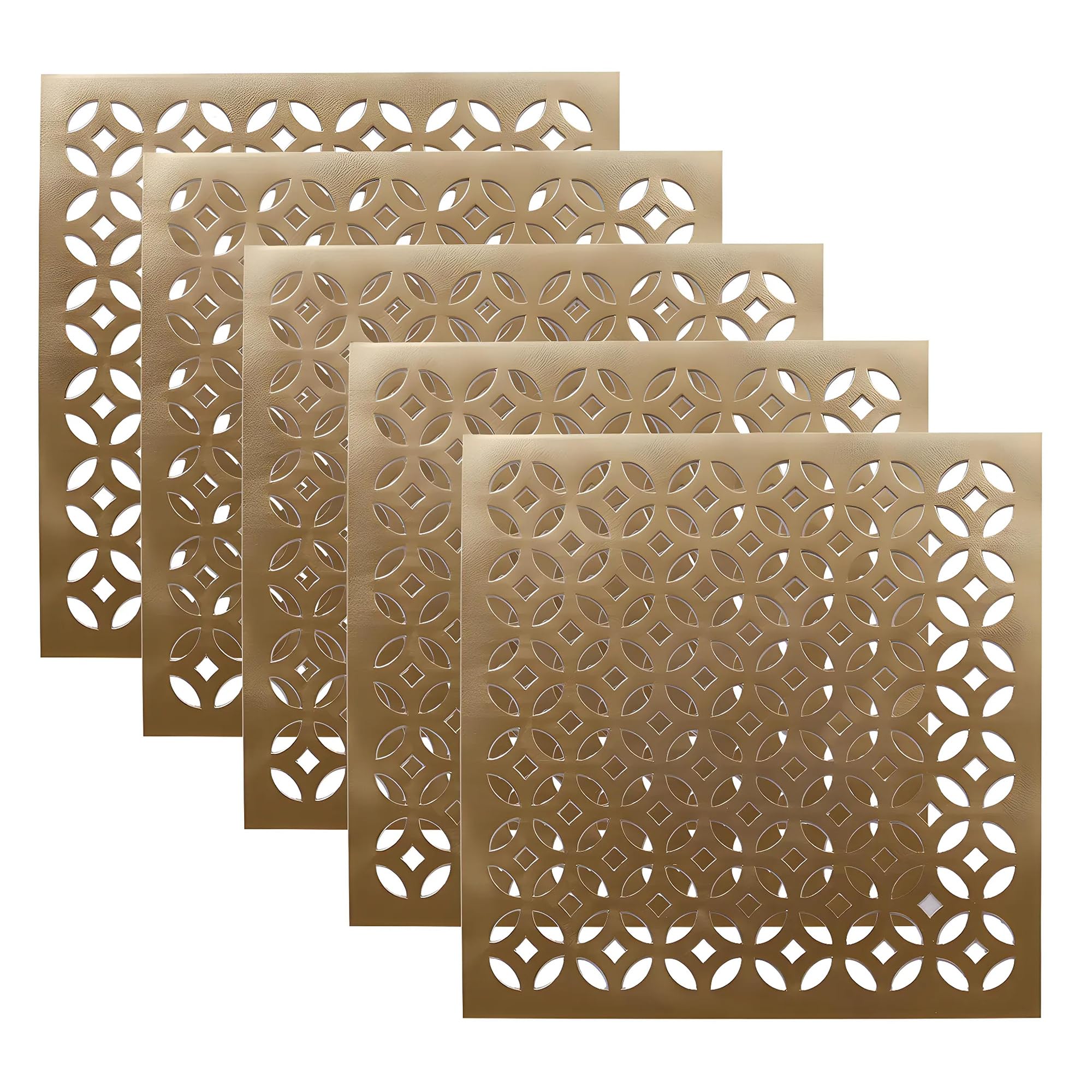 Kuber Industries Square Shape Placemat|PVC Soft leather & Designer Set|AntiSlip & Easily Washable|Smooth Surface, Size 30 x 30 