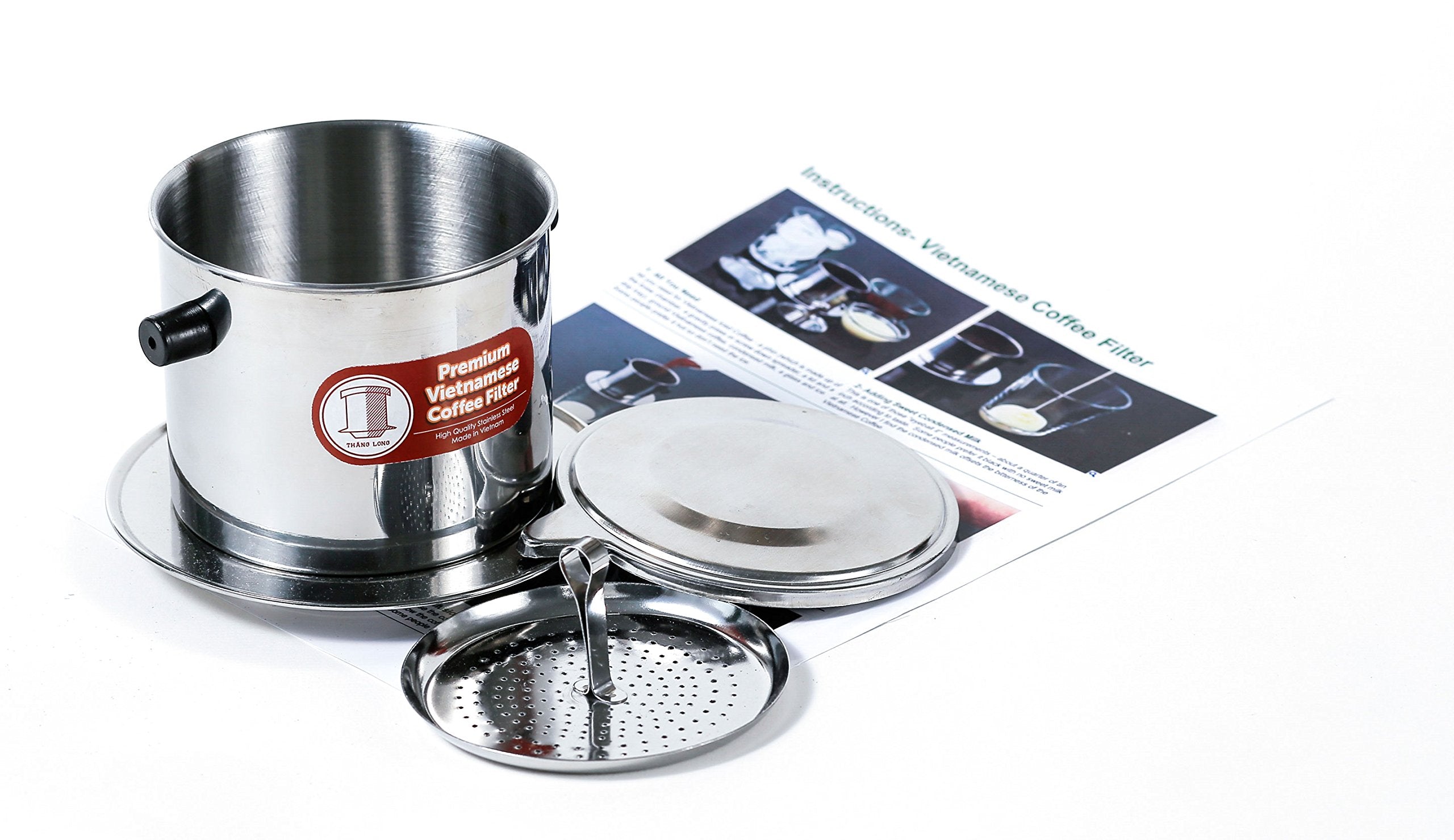 Set Of 3 Vietnamese Coffee Filters Phin 11 Oz- Large, Gravity