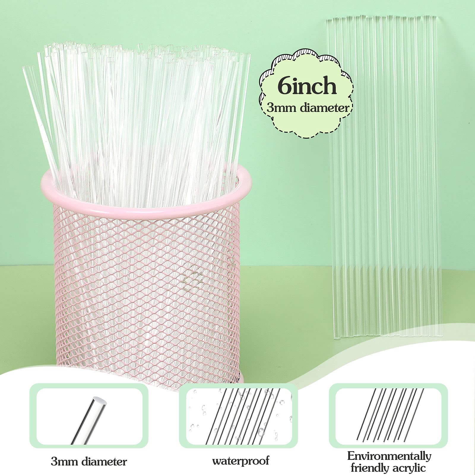 200 Pieces Acrylic Lollipop Sticks Cake Pops Sticks Candy Sticks Treat Sticks For Wedding Halloween Christmas Candy Cake Pops Cu