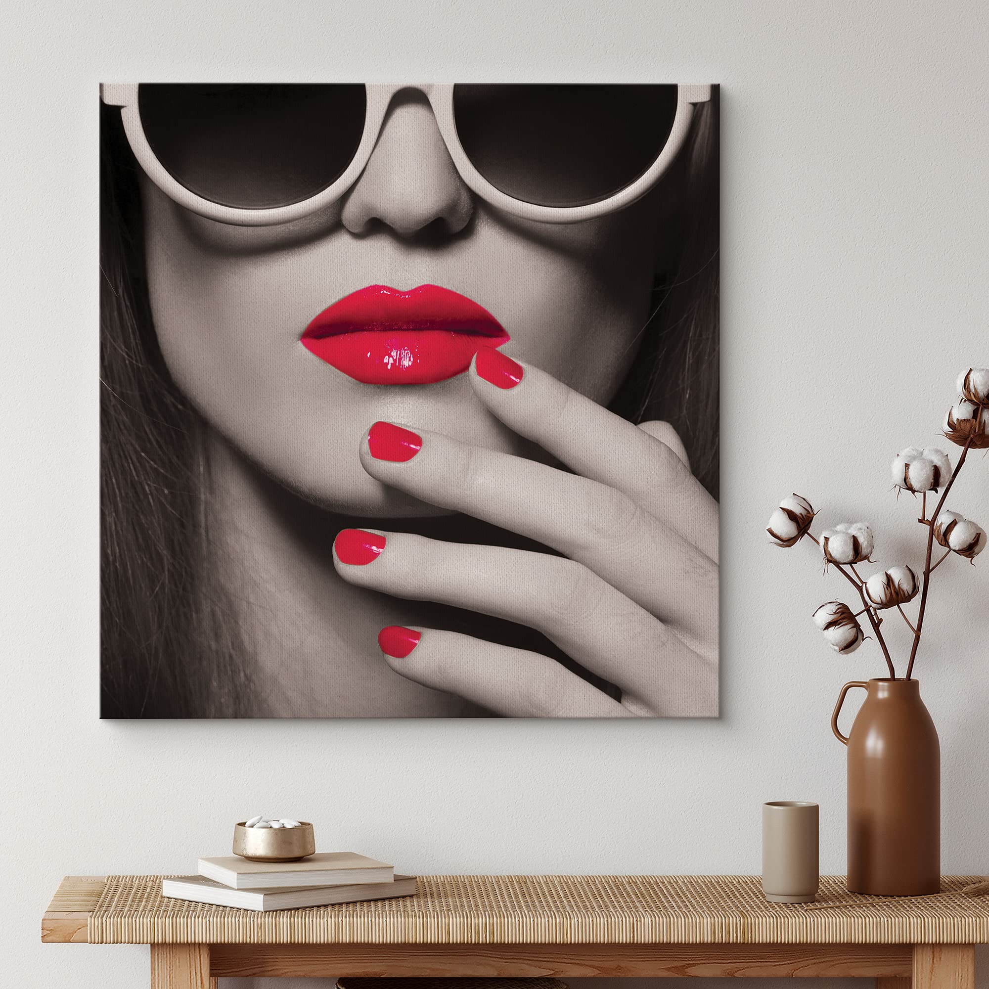 Wall26 Canvas Print Wall Art Pop Of Color Fashionable Woman People Fashion Photography Realism Chic Scenic Relax/Calm Multicolor