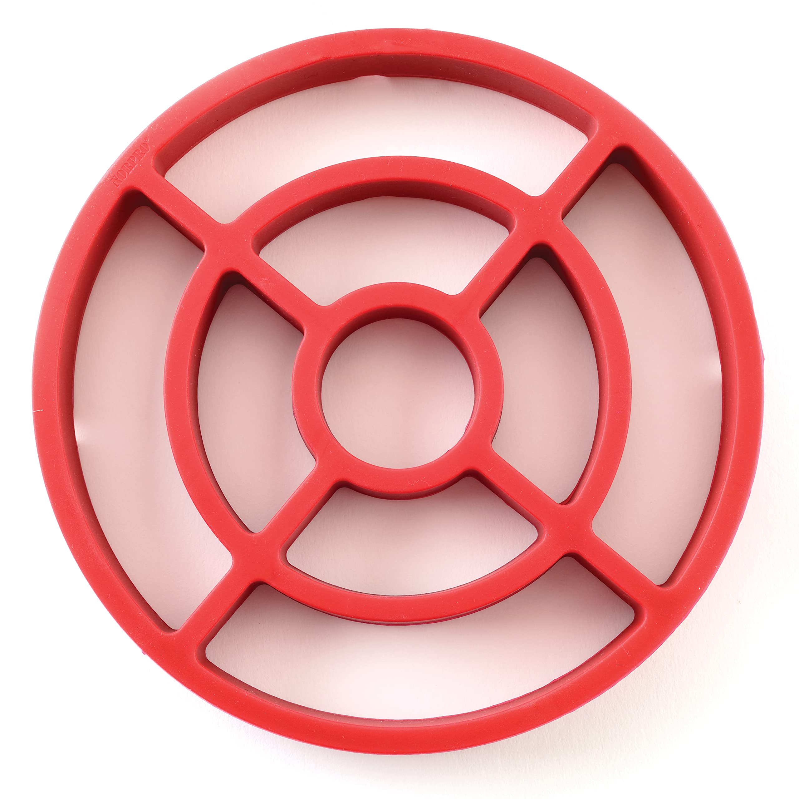 Norpro 392 Round Silicone Roast Rack, Red, 7''
