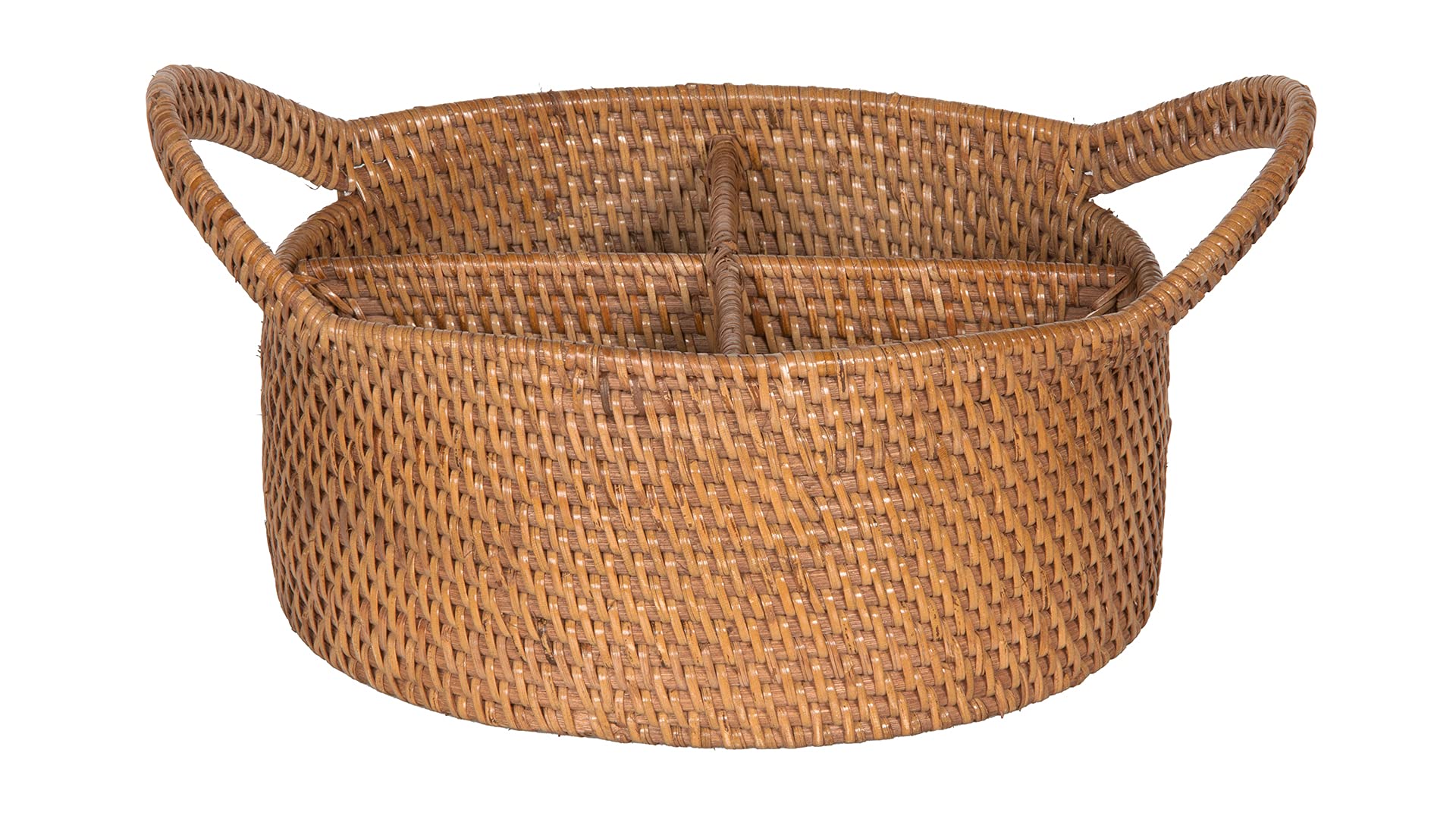 Kouboo 1020004 Laguna Caddy Utensil & Bottle Basket, Honey Brown