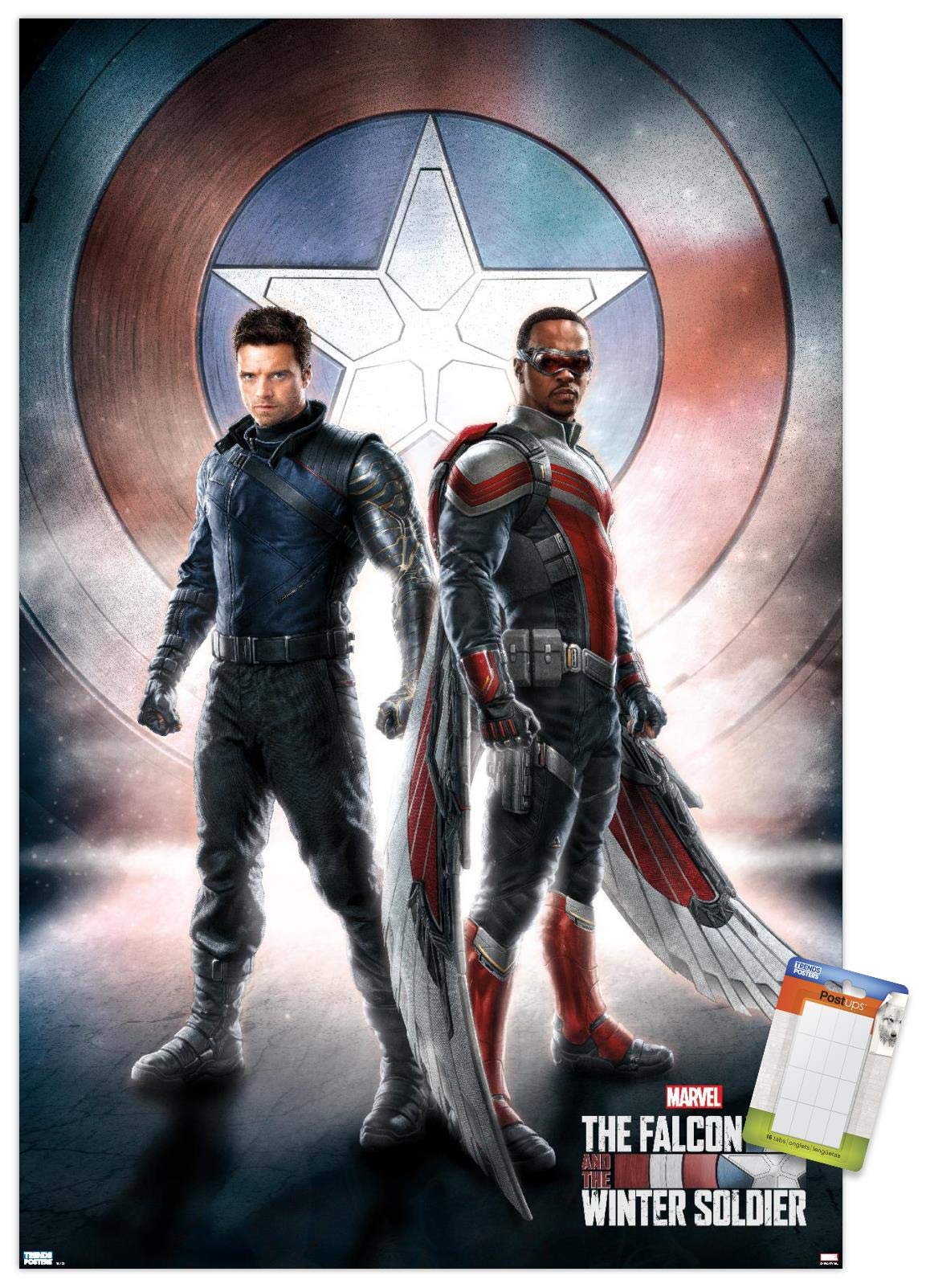 Trends International Marvel Television - Falcon And Winter Soldier - One Sheet Wall Poster, 22.375'' X 34'', Premium Poster & Mo