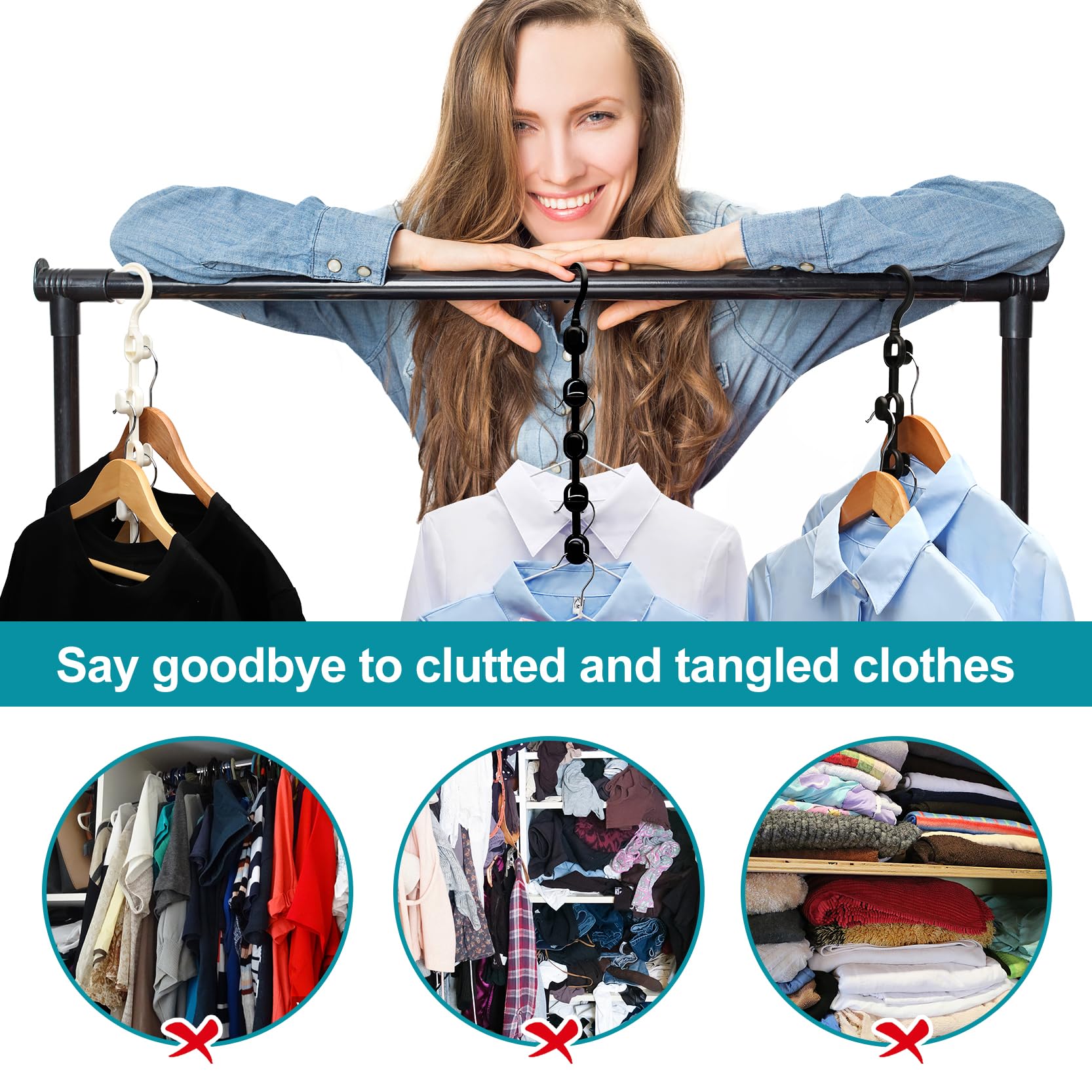 Closet Organizers And Storage,Upgraded Organization And Storage Clothes Hanger,10 Pack College Dorm Room Essentials,Sturdy Space