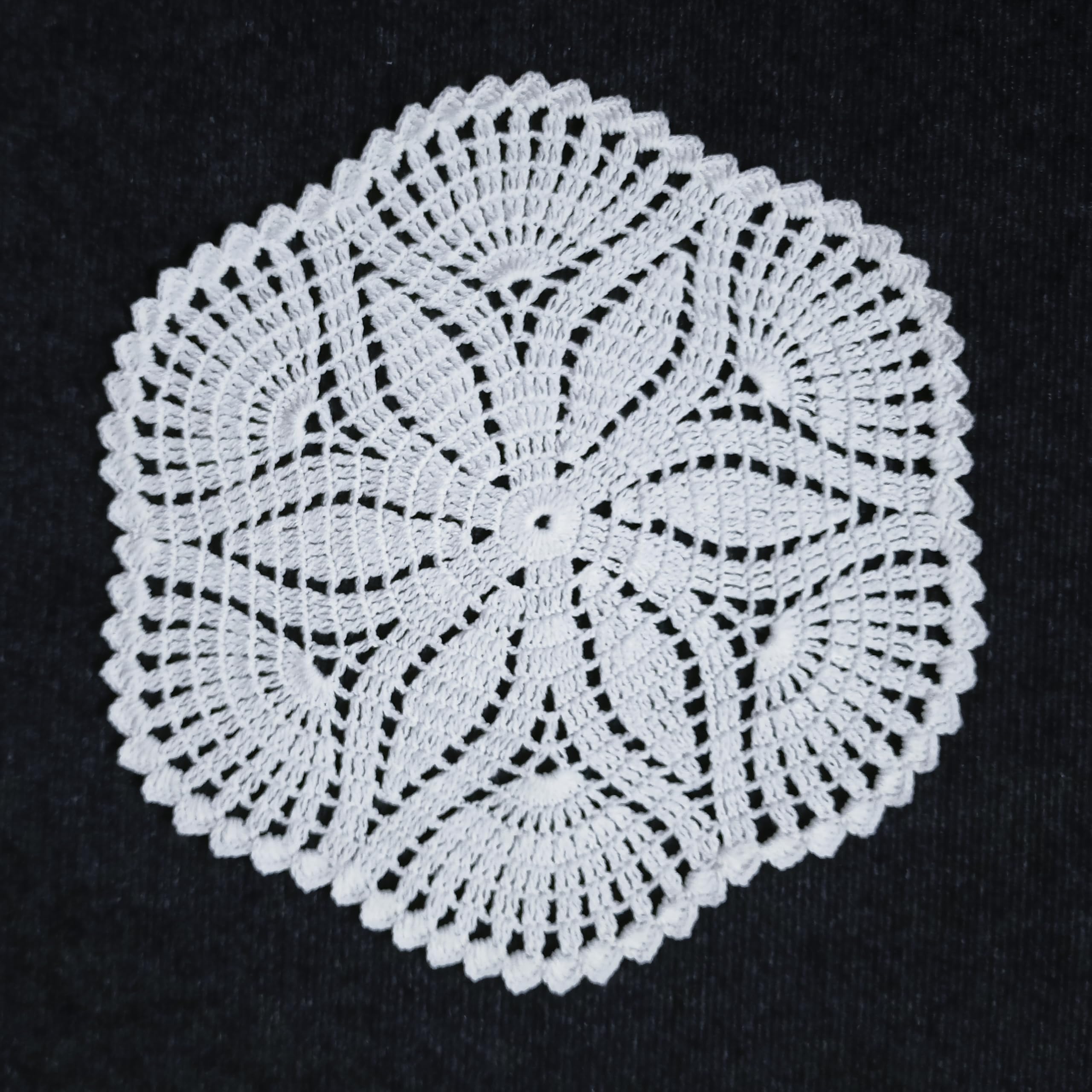 Ritika Craft Crochet Woolen Crochet Handmade Doily/placemat/Table Mat 15 inch