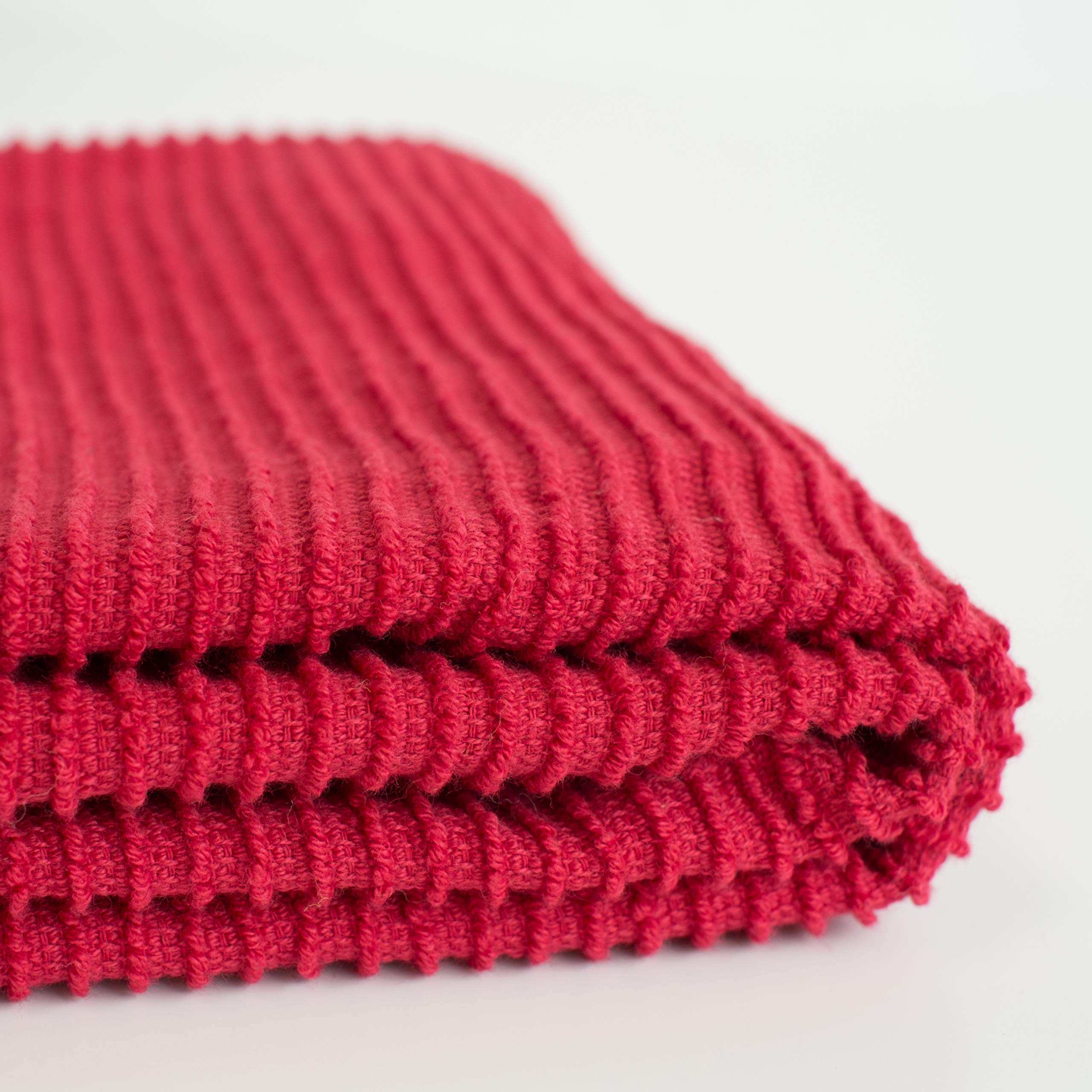 Now Designs Ripple Kitchen Towel  Set of 2  Red