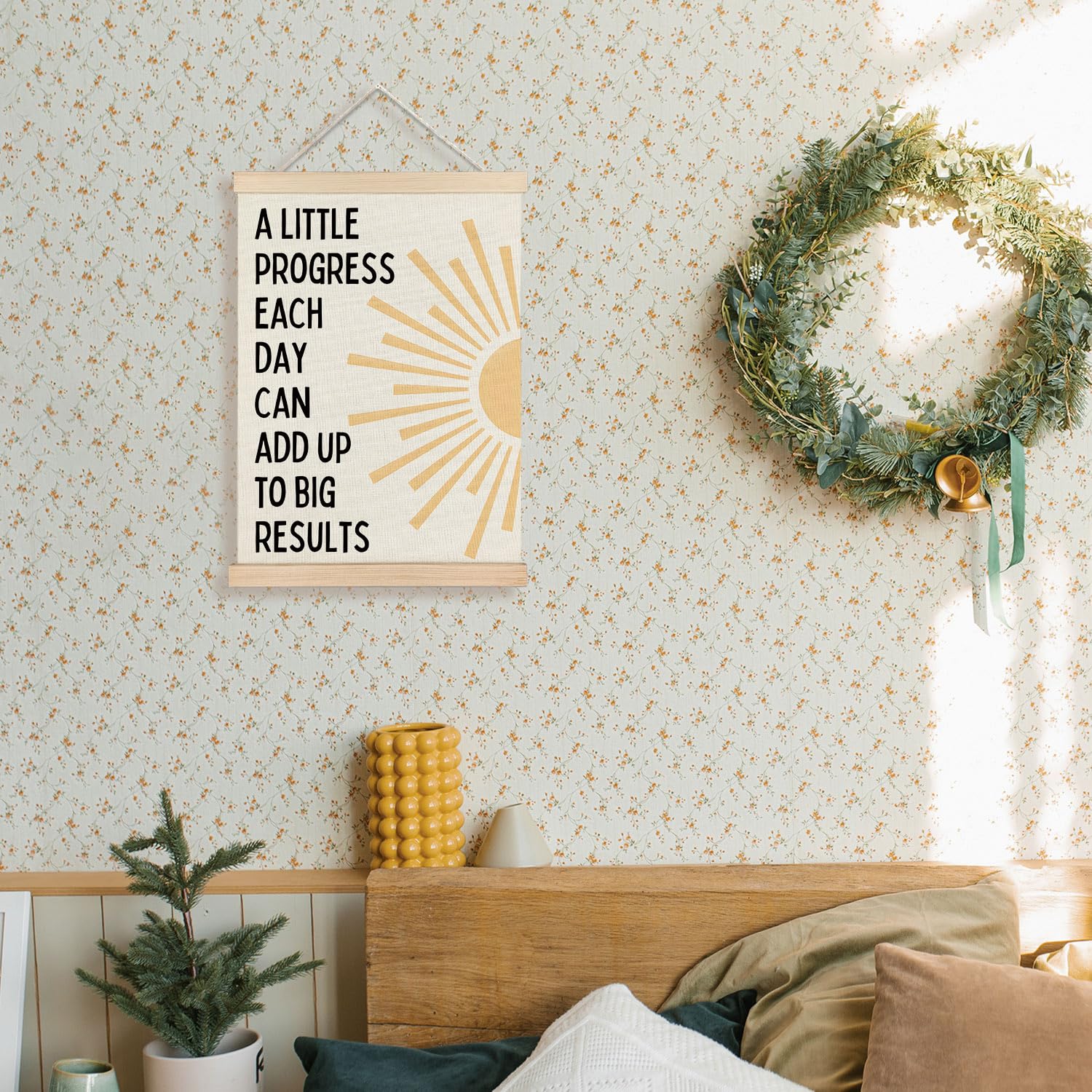 Supwhd Positive Affirmations Wall Decor, Inspirational Add Up To Big Results Office Wall Art, Motivational Quotes Wall Art For O