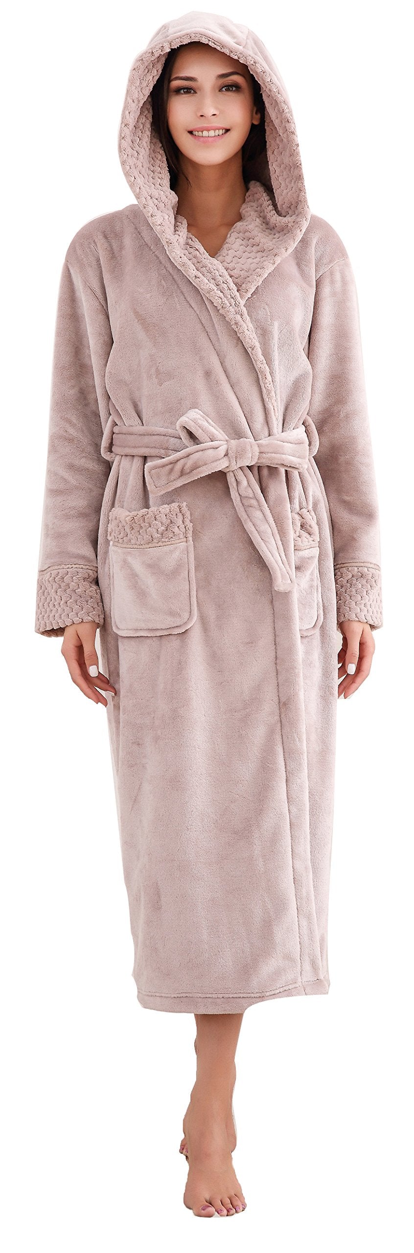 Richie House Womens Soft And Warm Robe Bathrobe Plush Rhw2823-B-Xl