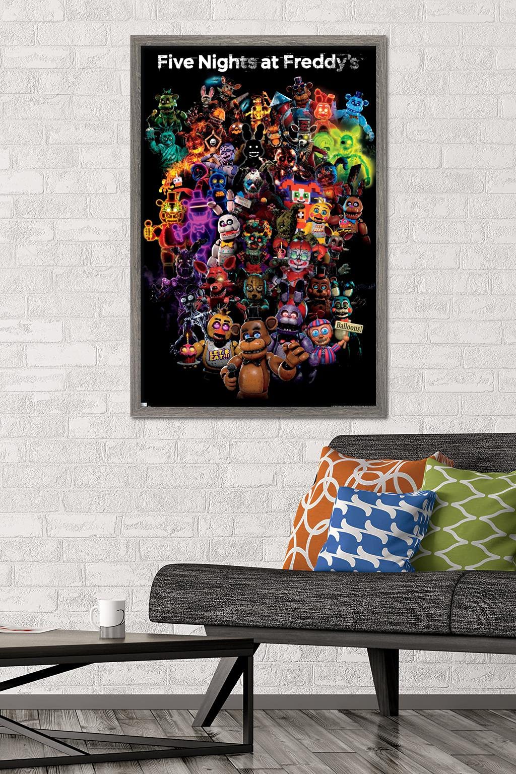 Trends International Five Nights At Freddy'S: Special Delivery - Collage Wall Poster, 22.37'' X 34.00'', Barnwood Framed Version