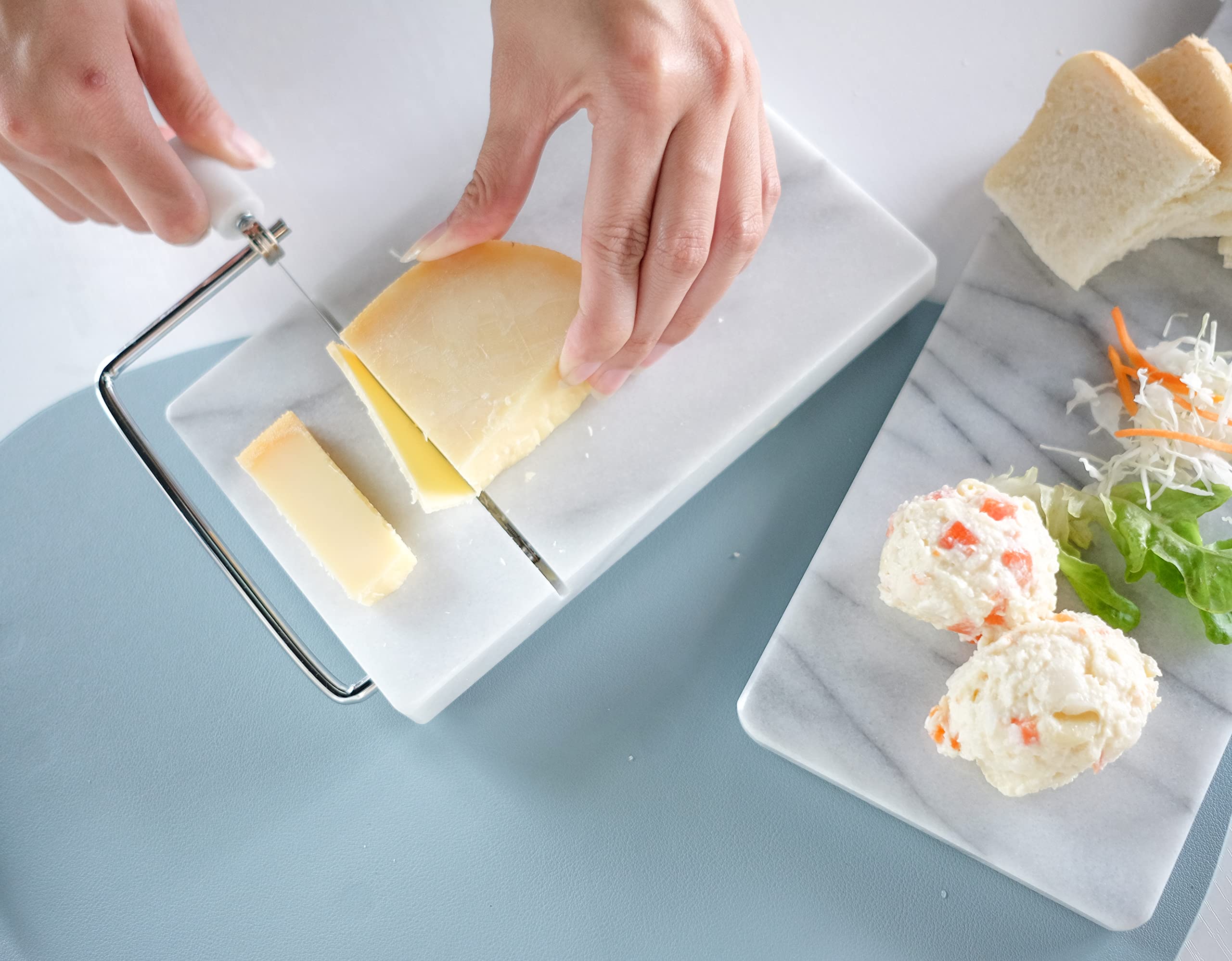 Jemarble Cheese Slicer 5X8 Inch(White)(Premium Quality)(With 2 Extra Wires)