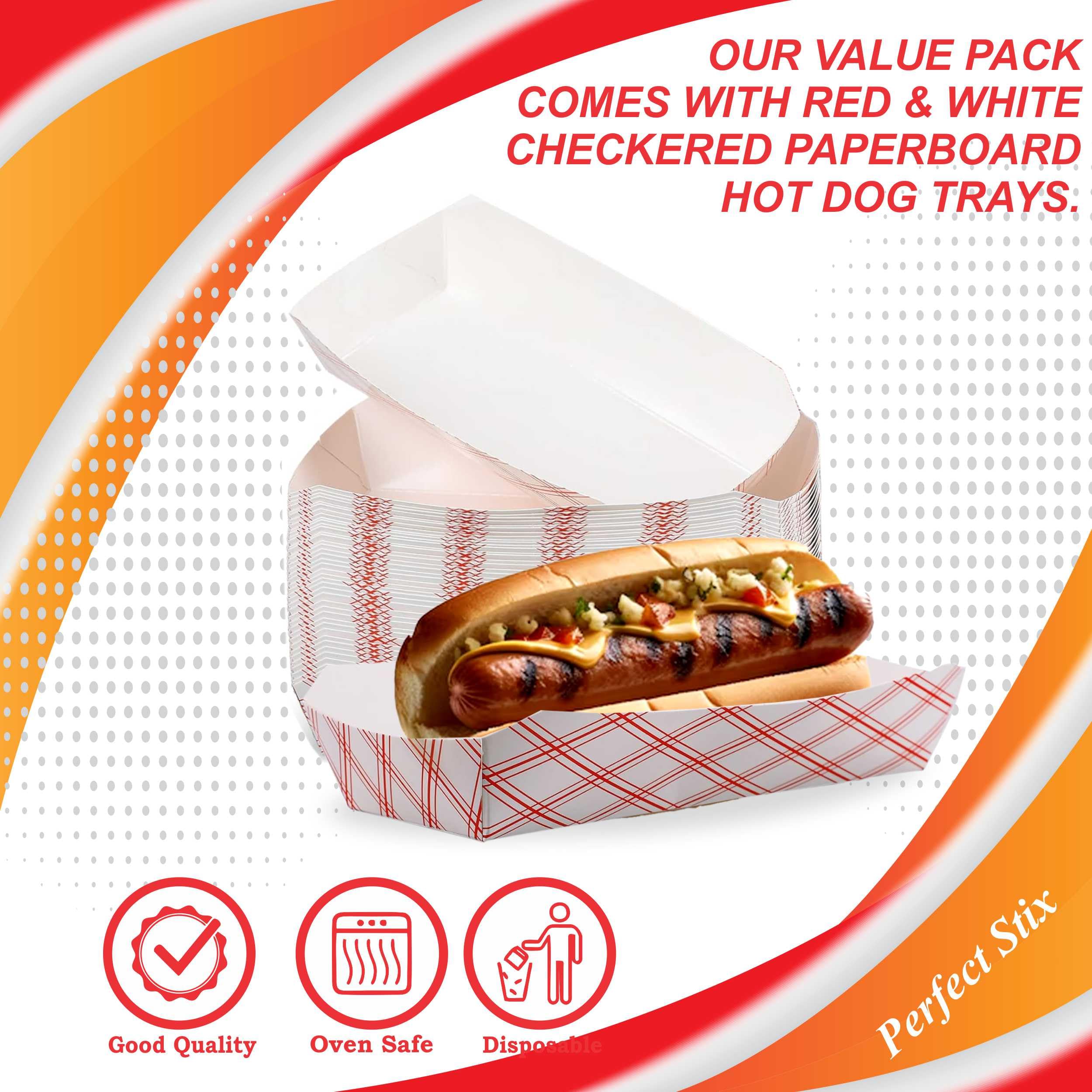 7'' Paper Hot Dog Trays- Pack Of 50Ct