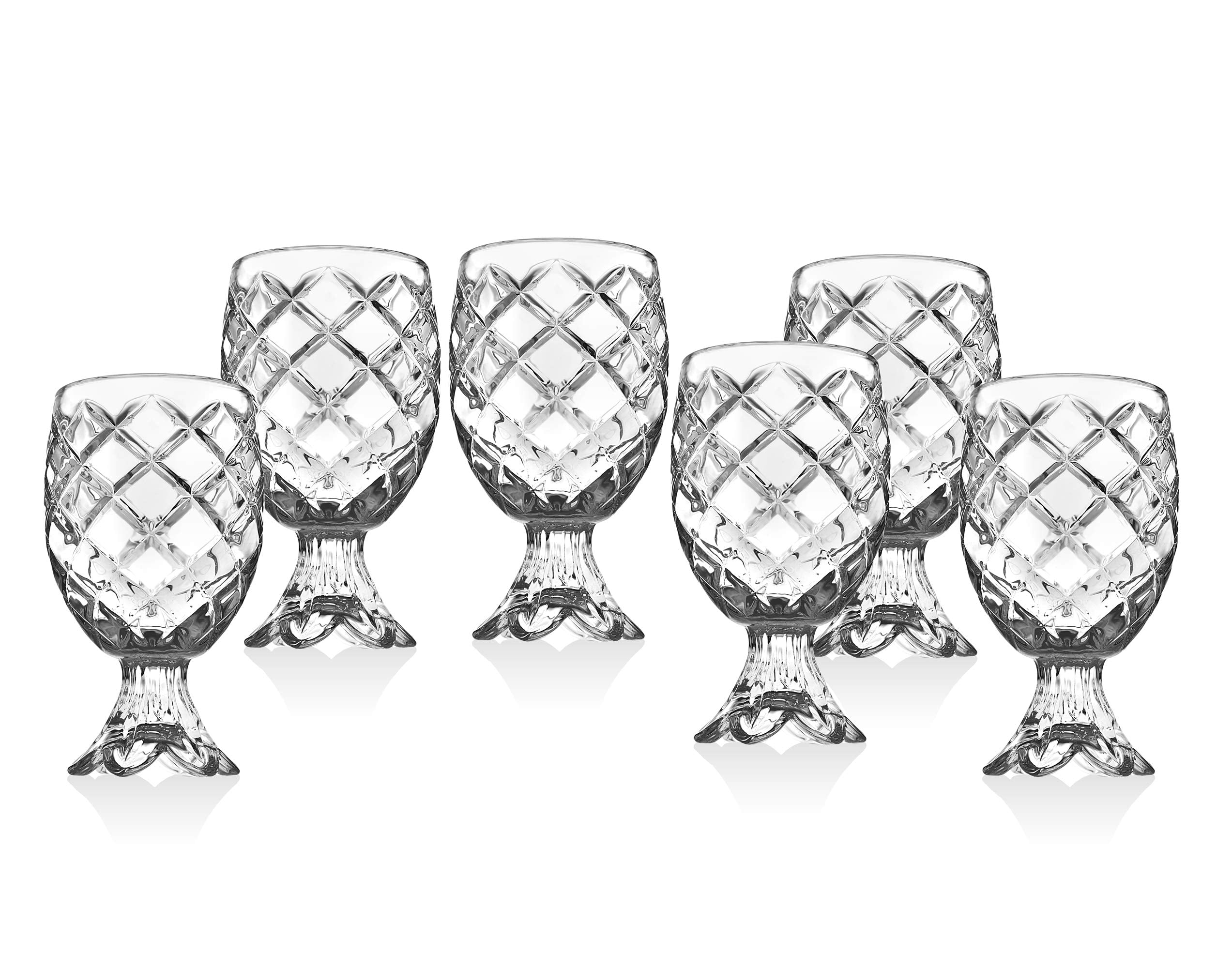 Pineapple Crystal Shot Glasses Beverege Drinkware By Godinger - Set Of 6
