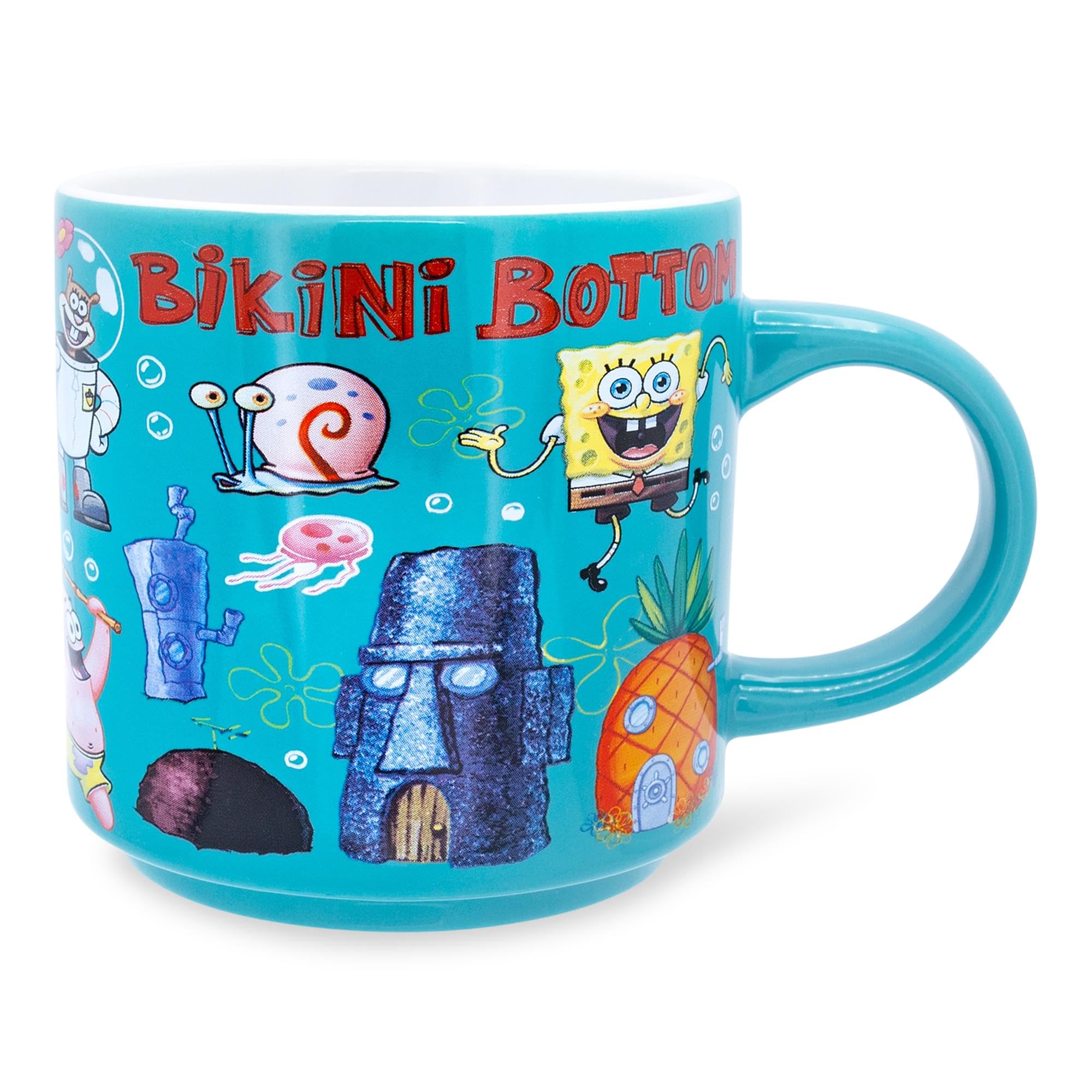 SpongeBob SquarePants Bikini Bottom ceramic Mug  Holds 13 Ounces