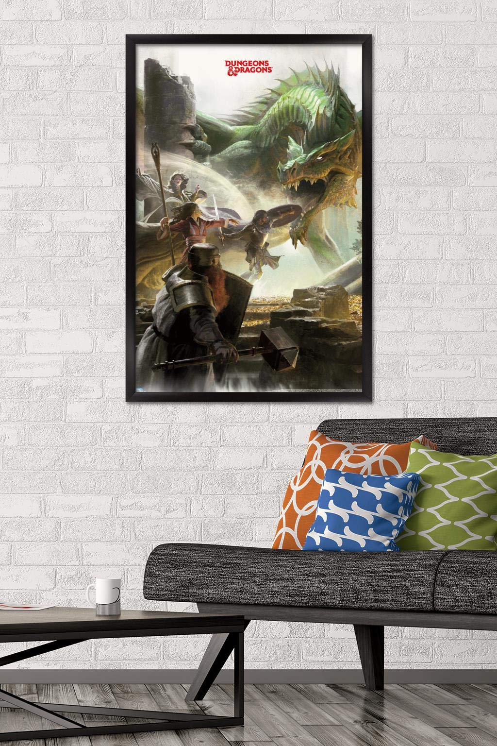 Trends International Dungeons And Dragons - Adventure Wall Poster, 22.375'' X 34'', Black Framed Version