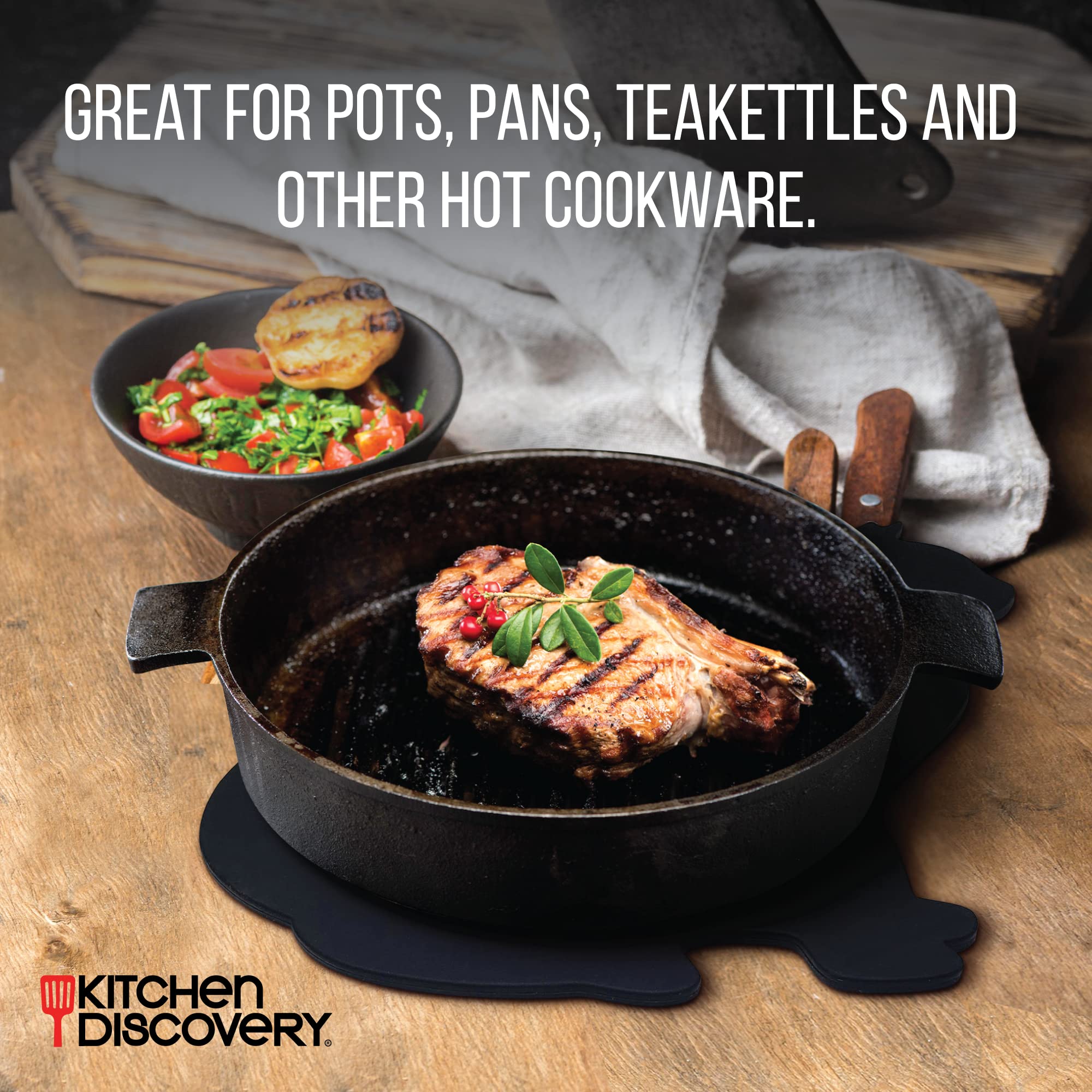 Silicone Cat Trivet - Kitchen Discovery - Protects Tables And Counters From Heat And Moisture. Fun For Those Who Love Cat Kitche
