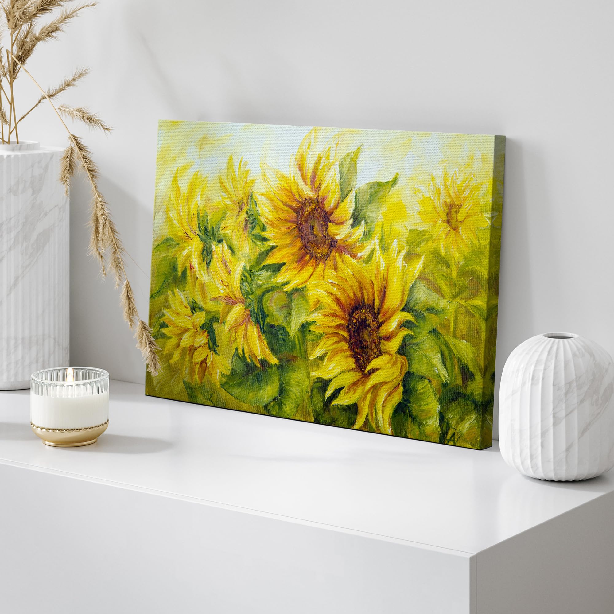 Canvas Wall Art - Giclee Print Home Decoration (16'' X 24'', Sunflower)