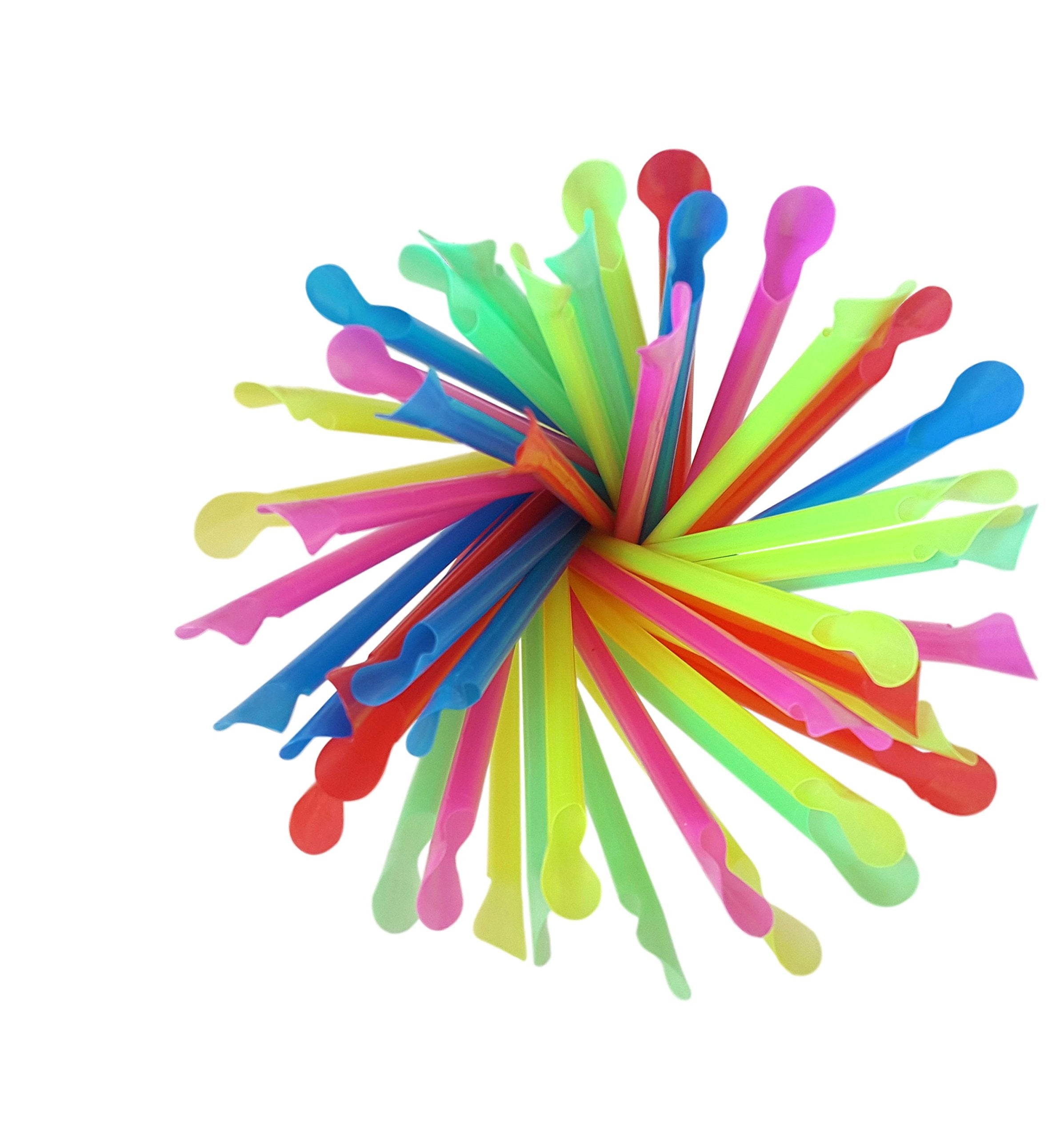 Sno-Cone Spoon Straws (400  Mixed Neon)