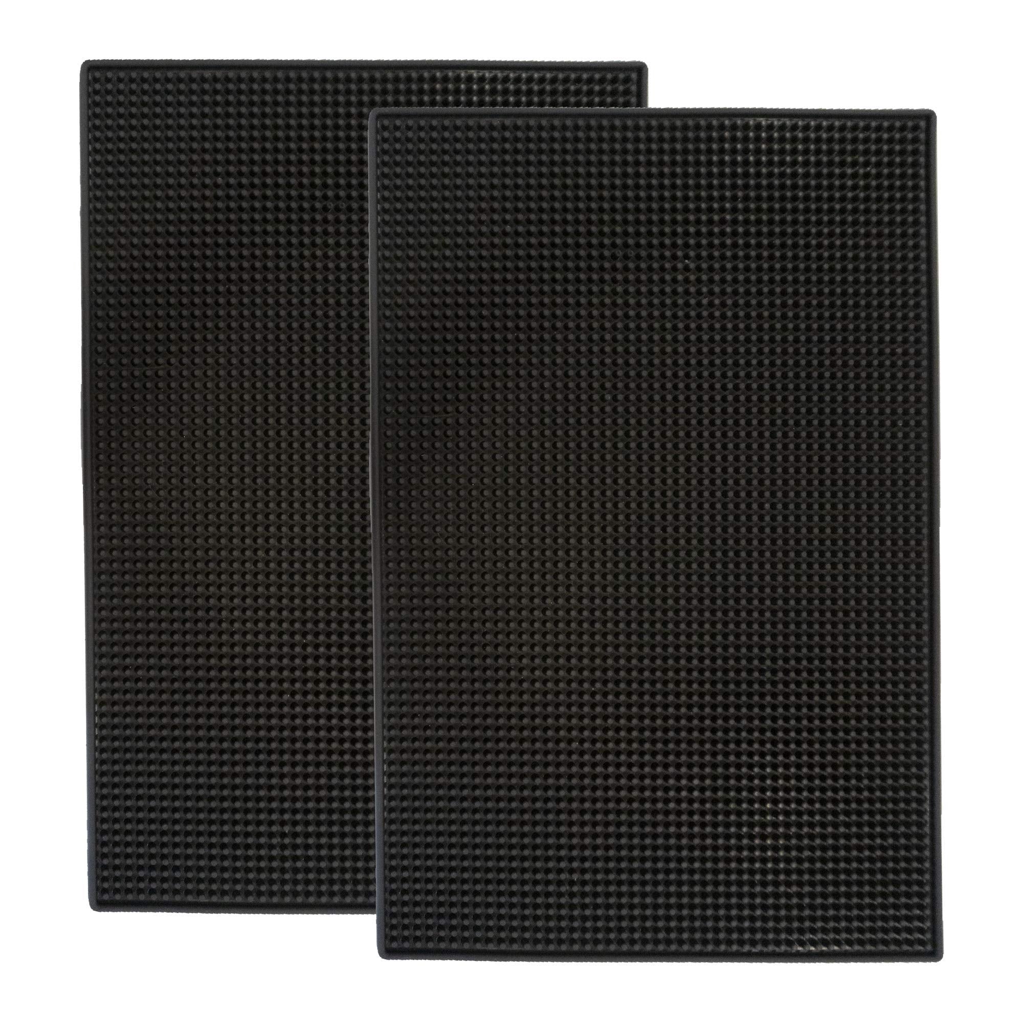 Highball & Chaser 2 Pack Bar Mat, Dish Drying mat, 18 in x 12in Thick Durable and Stylish Service Coffee Bar Mat/espresso mat fo