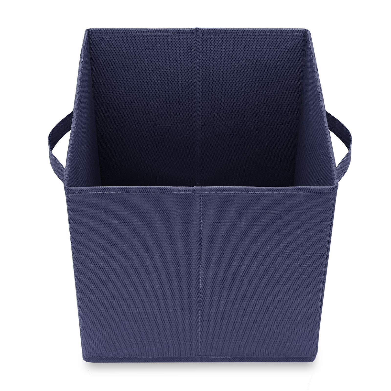Casafield Set Of 12 Collapsible Fabric Cube Storage Bins, Navy Blue - 11'' Foldable Cloth Baskets For Shelves, Cubby Organizers