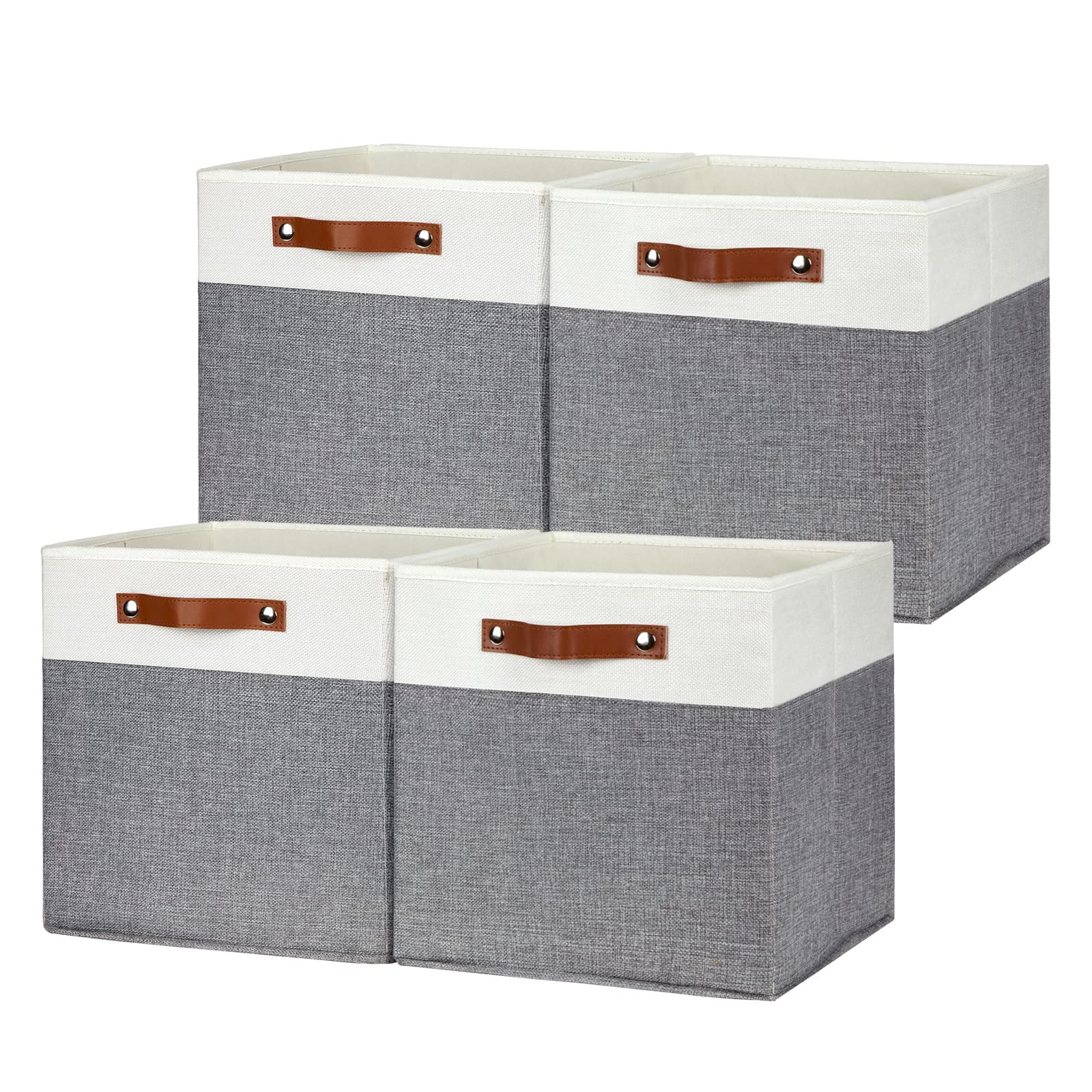 Dullemelo Storage Cubes 13 Inch, Collapsible Sturdy Cube Storage Bins With Handles For Organizing,Fabric Storage Baskets For She