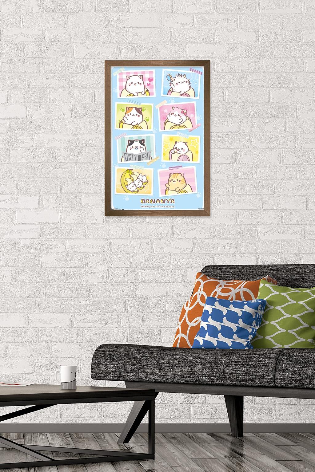 Trends International Bananya - Grid Wall Poster, 14.725'' X 22.375'', Bronze Framed Version