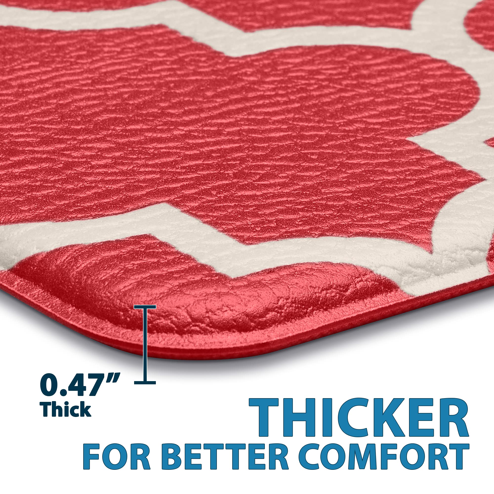 Comfilife Kitchen Mats For Floor (2 Pcs) - Cushioned Anti Fatigue Kitchen Rug For Comfortable Standing - Waterproof, Easy Clean,