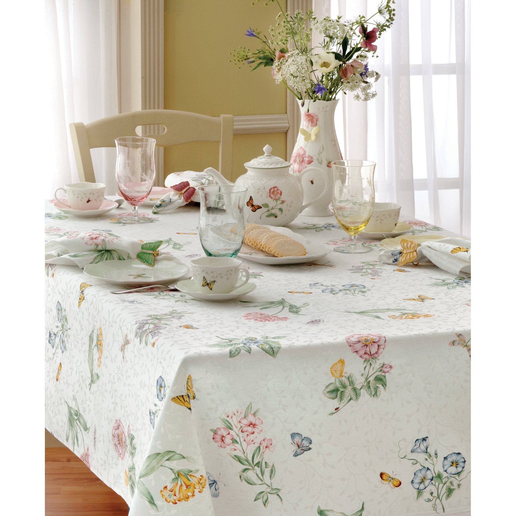 Lenox Butterfly Meadow Napkins  Blue Flower