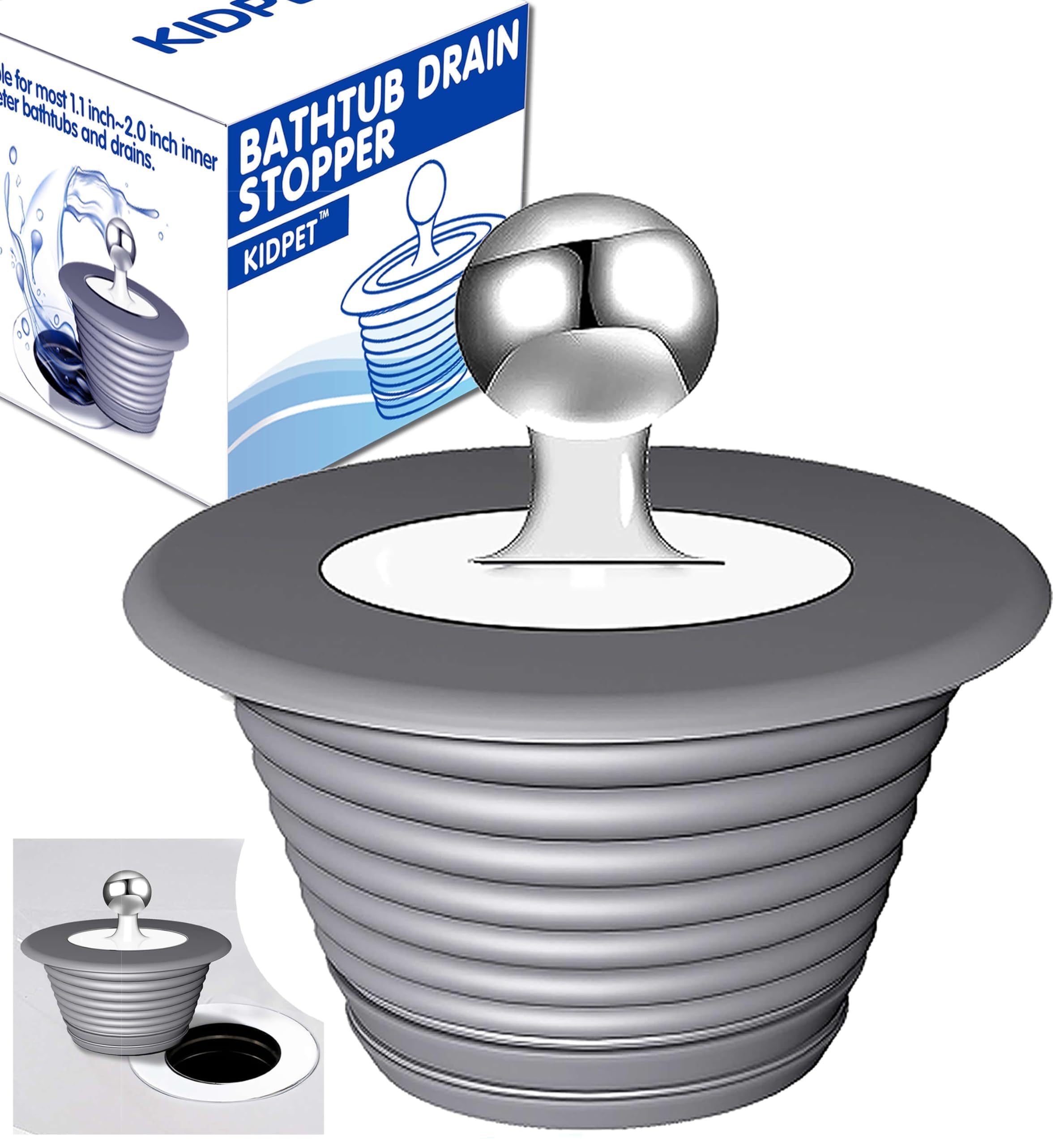 Bathtub Drain Stopper, Tub Stopper, Universal Bathtub Drain Cover, Bath Tub Plug,Sink Stopper, Shower Bathroom Accessories Repla