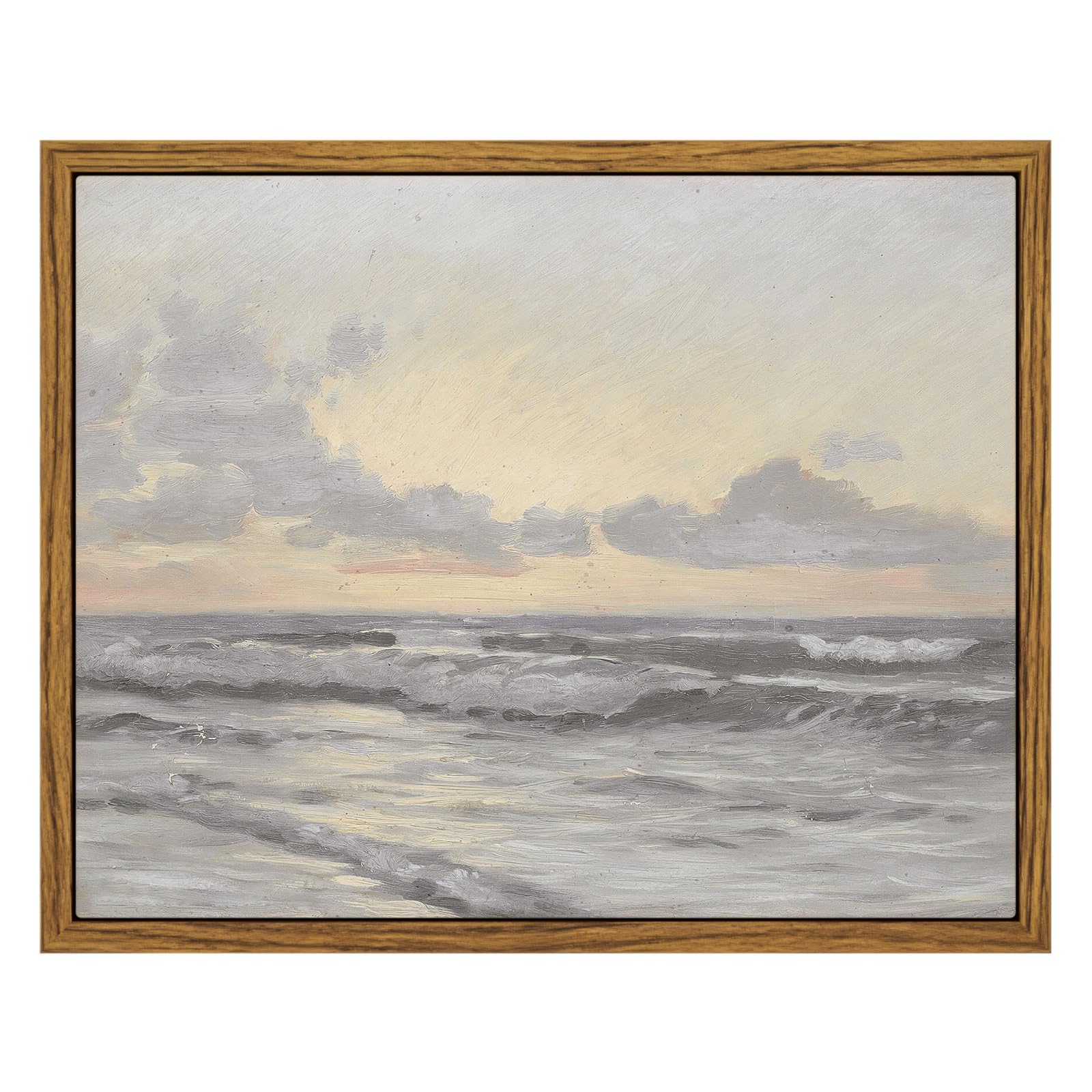 Insimsea Framed Wall Art For Living Room Vintage Ocean Scenery Wall Art Canvas Wall Decorations Maritime Scenes Artworks Canvas