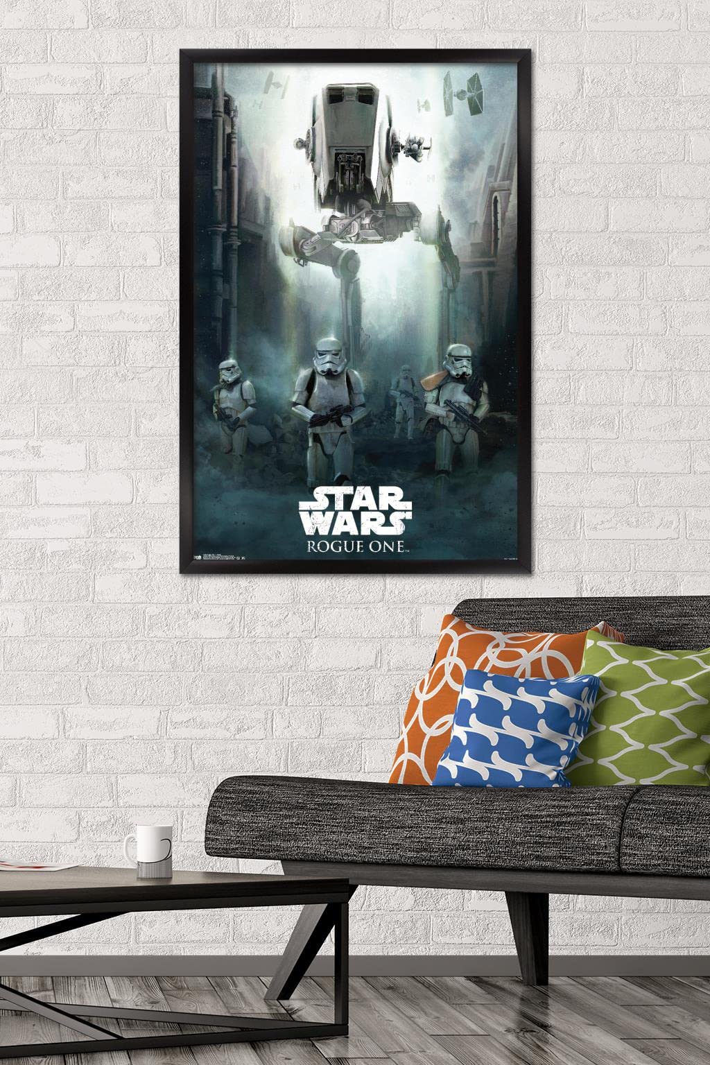 Trends International Star Wars: Rogue One - Siege Wall Poster, 22.375'' X 34'', Black Framed Version