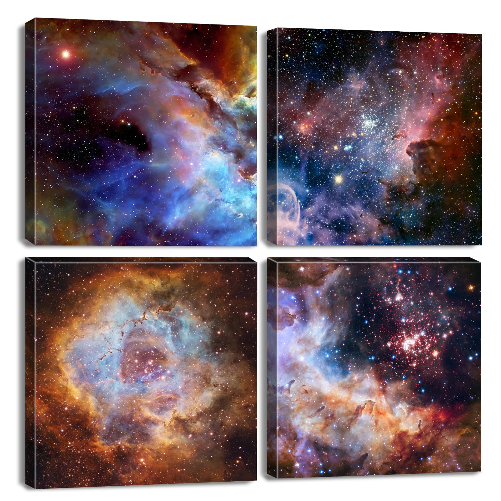 Galaxy Wall Art Bedroom Space Decor For Boys Room Fantastic Starry Painting Nebula Canvas Prints Outer Astronomy Interstellar Po